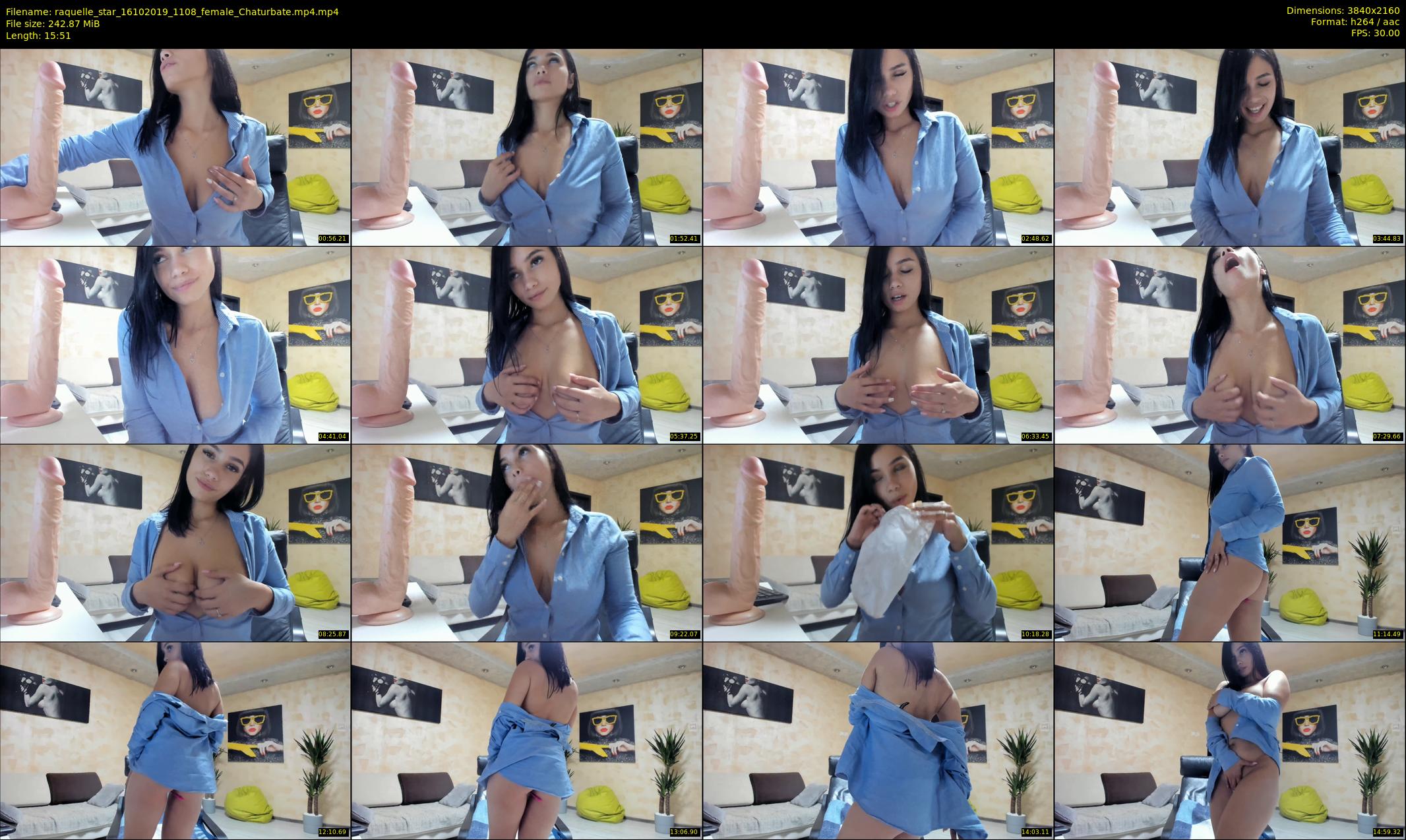 raquelle_star — 16 minute Chaturbate couple cam show recording, 4K, Oct 16, 2019