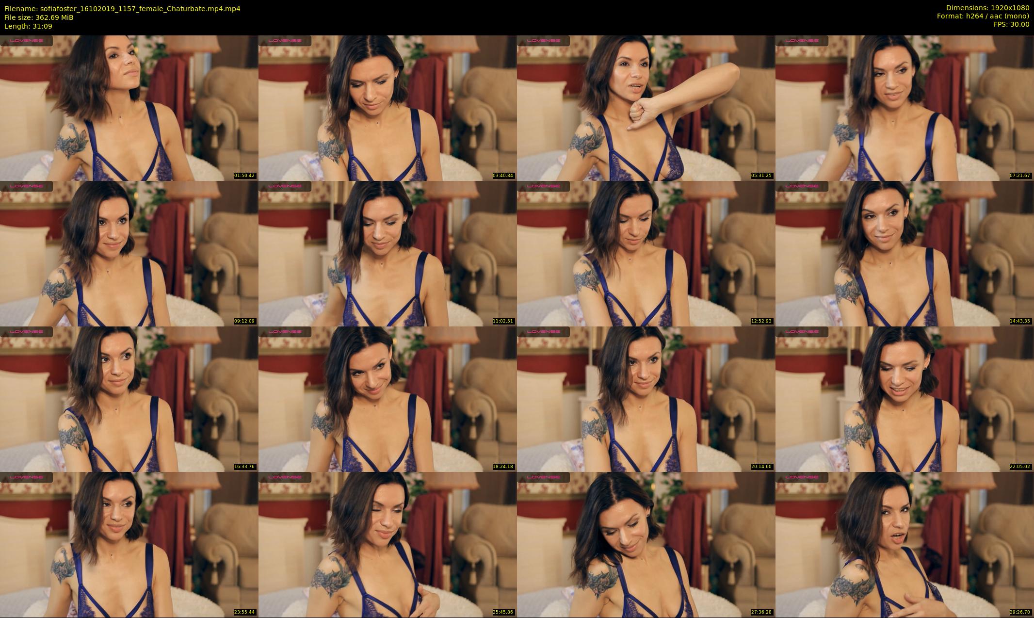 sofiafoster — 32 minute Chaturbate female cam show recording, 1080p, Oct 16, 2019