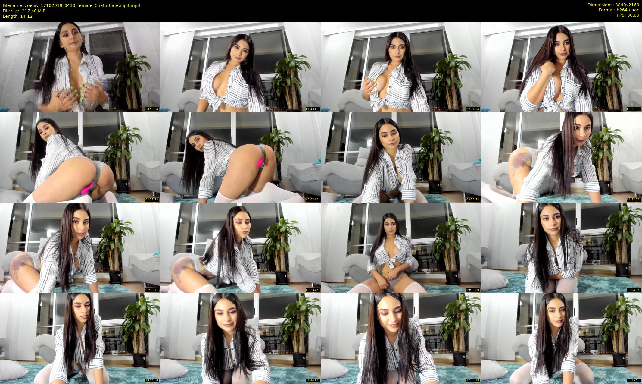 zoeliiv — 15 minute Chaturbate female cam show recording, 4K, Oct 17, 2019