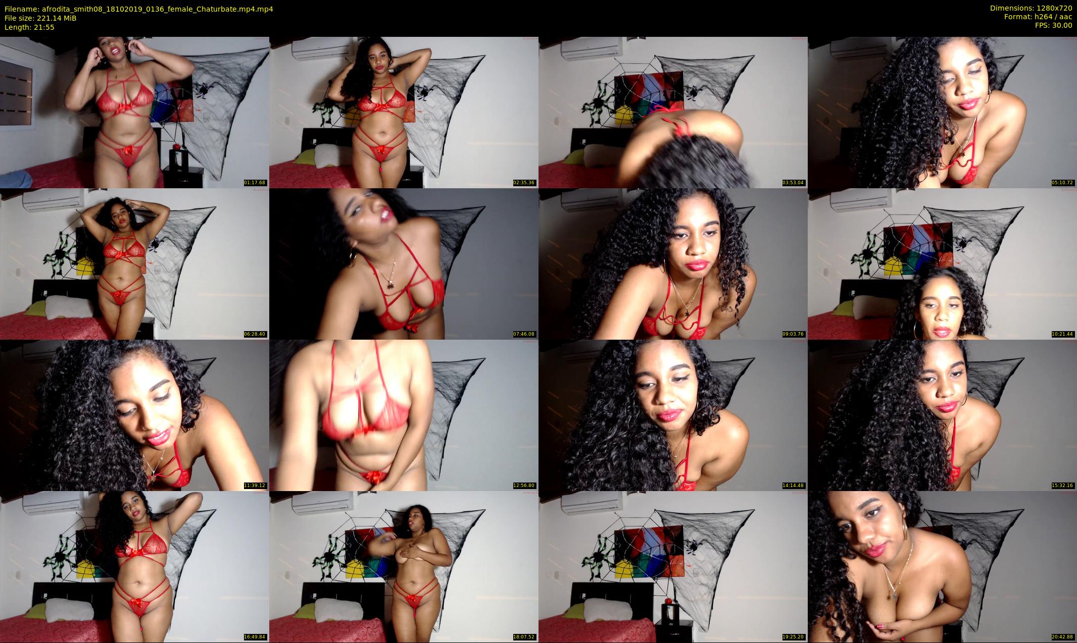 afrodita_smith08 — 22 minute Chaturbate female cam show recording, 720p, Oct 18, 2019