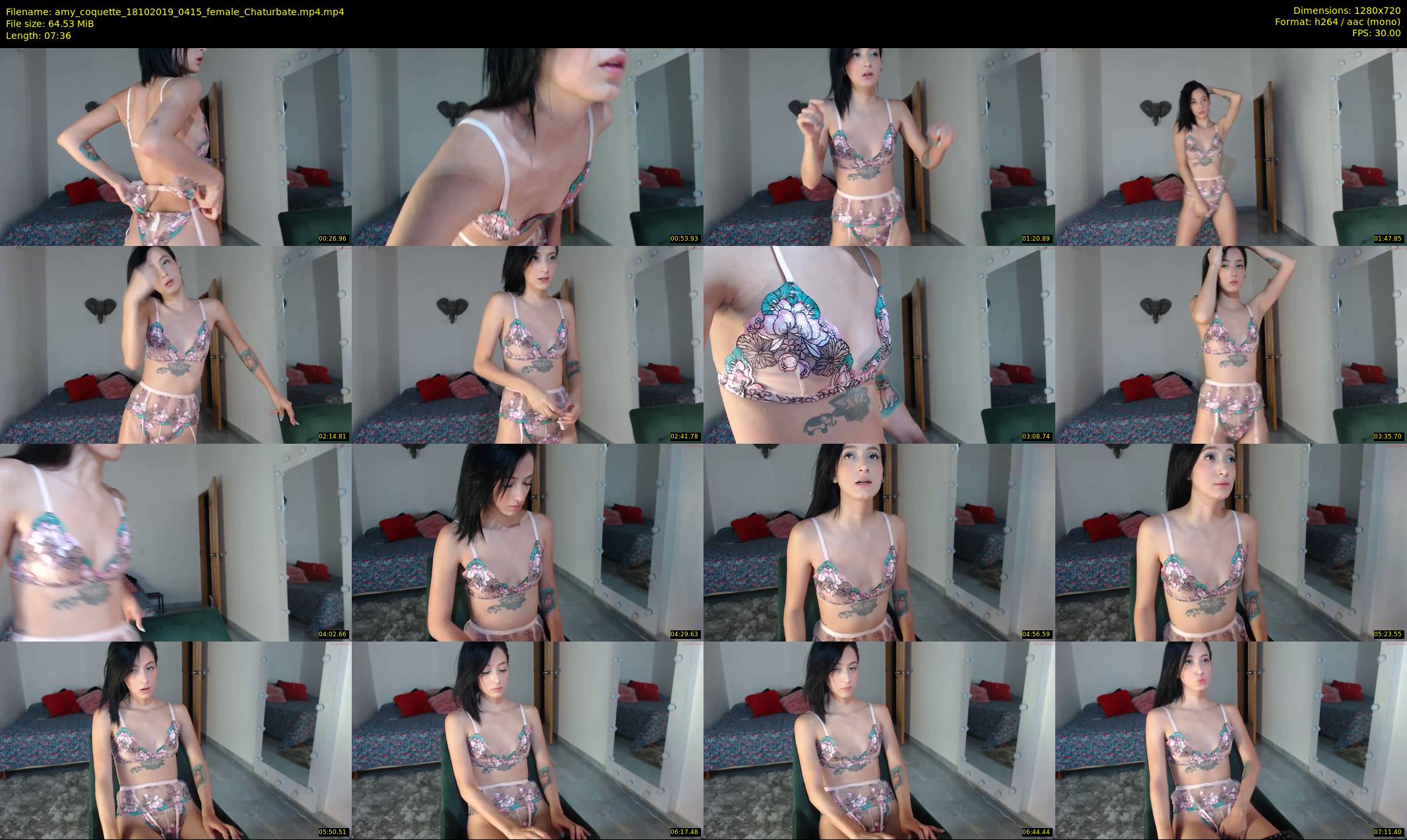 amy_coquette — 8 minute Chaturbate female cam show recording, 720p, Oct 18, 2019