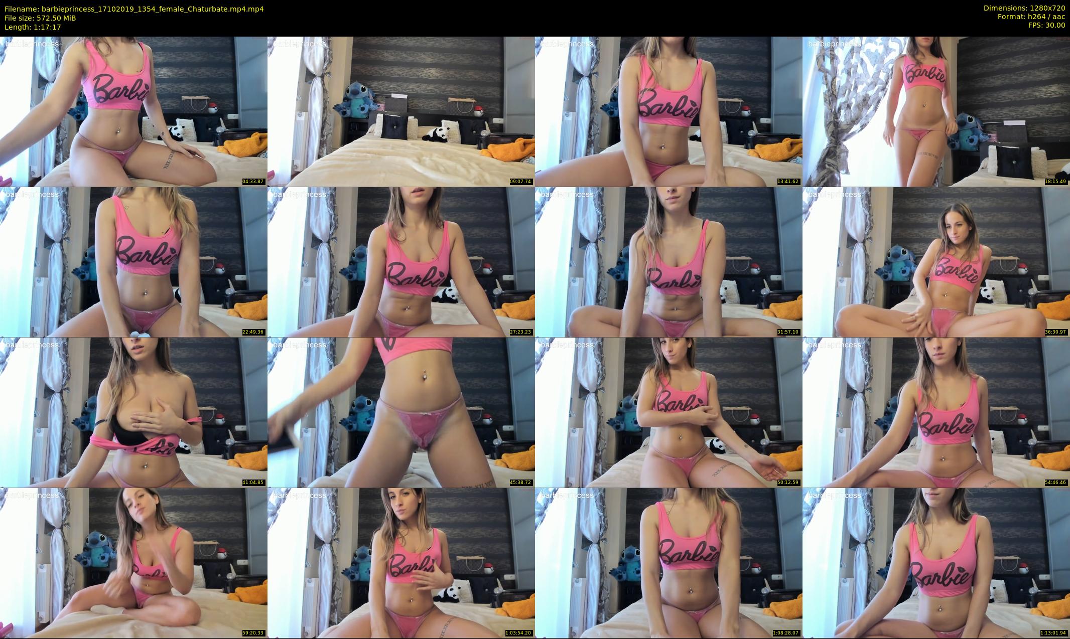 barbieprincess — 78 minute Chaturbate female cam show recording, 720p, Oct 17, 2019