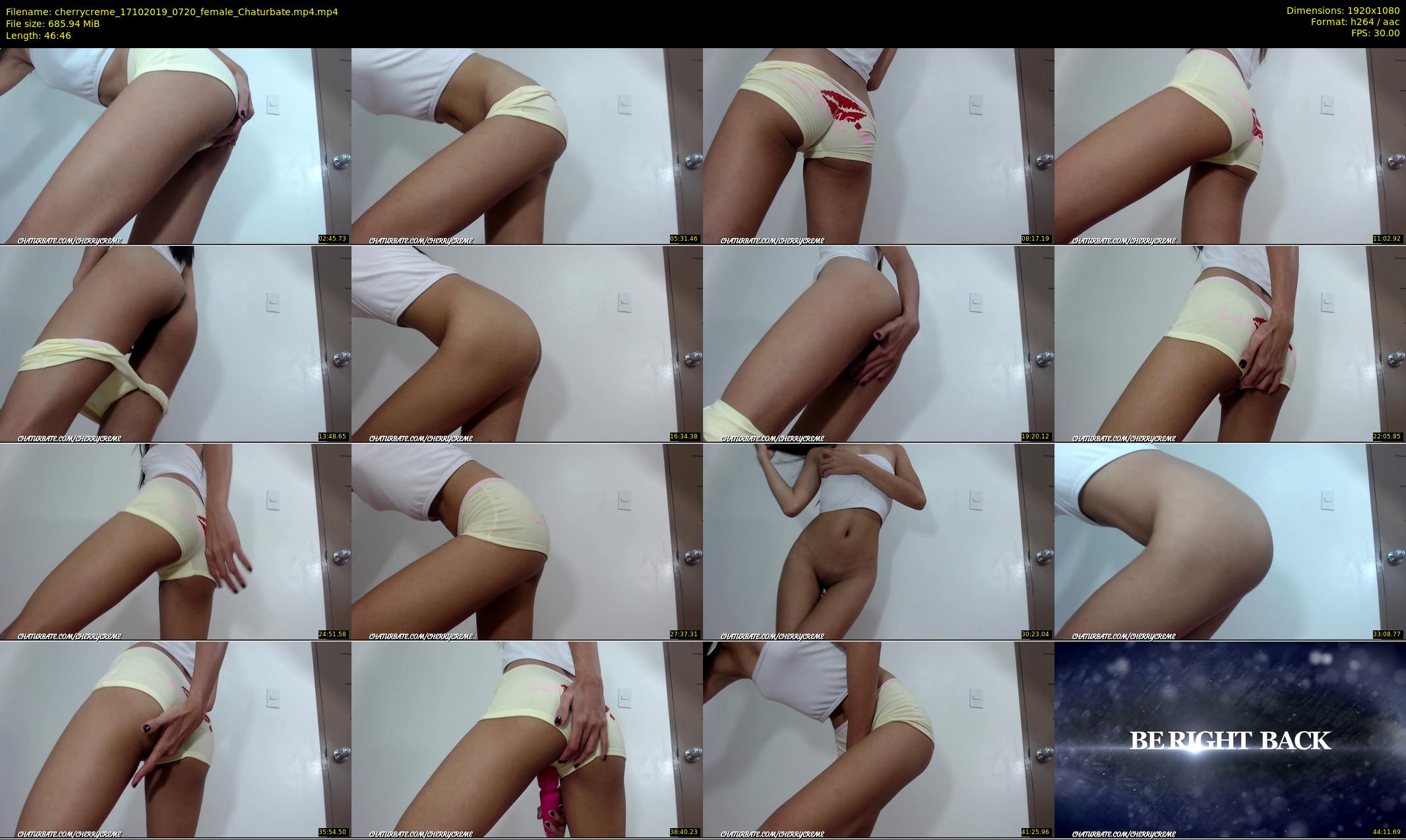 cherrycreme — 47 minute Chaturbate female cam show recording, 1080p, Oct 17, 2019