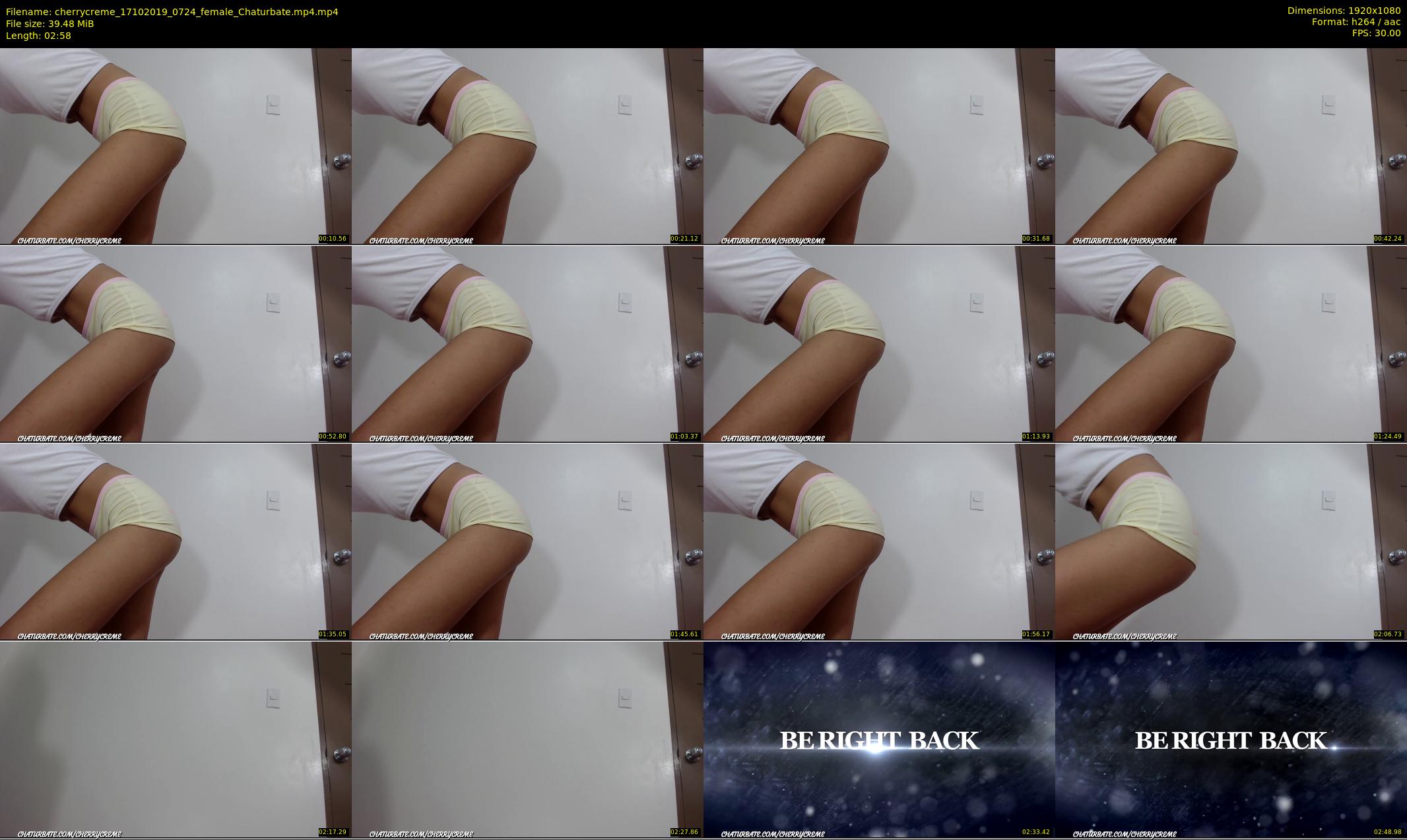 cherrycreme — 3 minute Chaturbate female cam show recording, 1080p, Oct 17, 2019