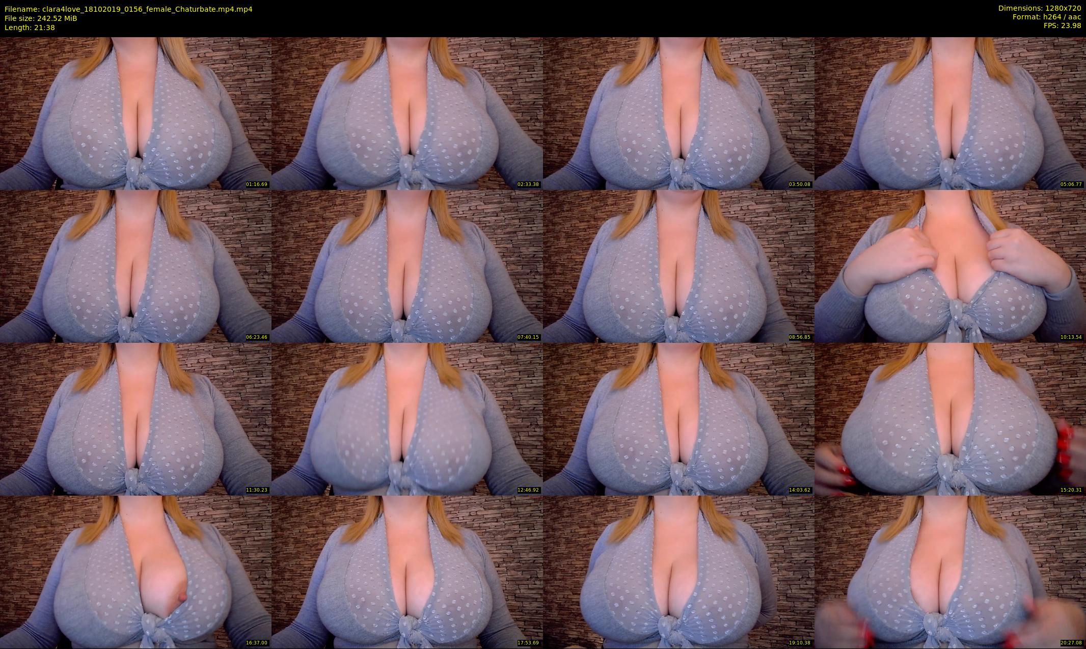 clara4love — 22 minute Chaturbate female cam show recording, 720p, Oct 18, 2019