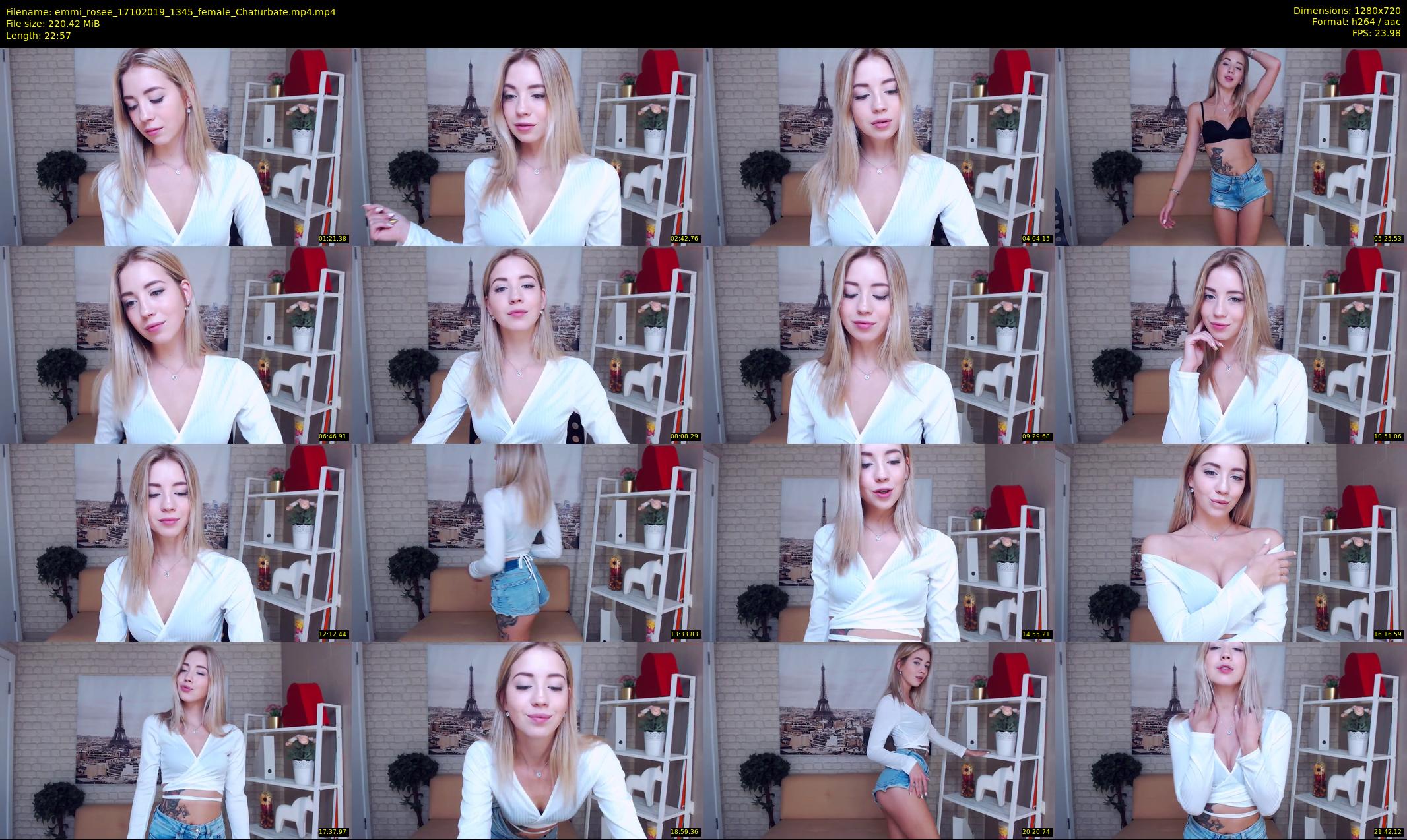 emmi_rosee — 23 minute Chaturbate female cam show recording, 720p, Oct 17, 2019