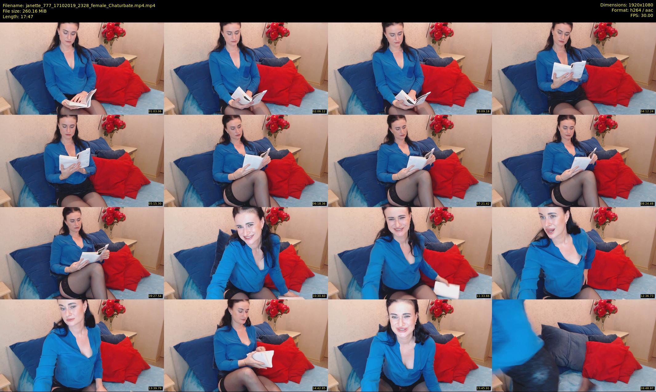 janette_777 — 18 minute Chaturbate female cam show recording, 1080p, Oct 17, 2019
