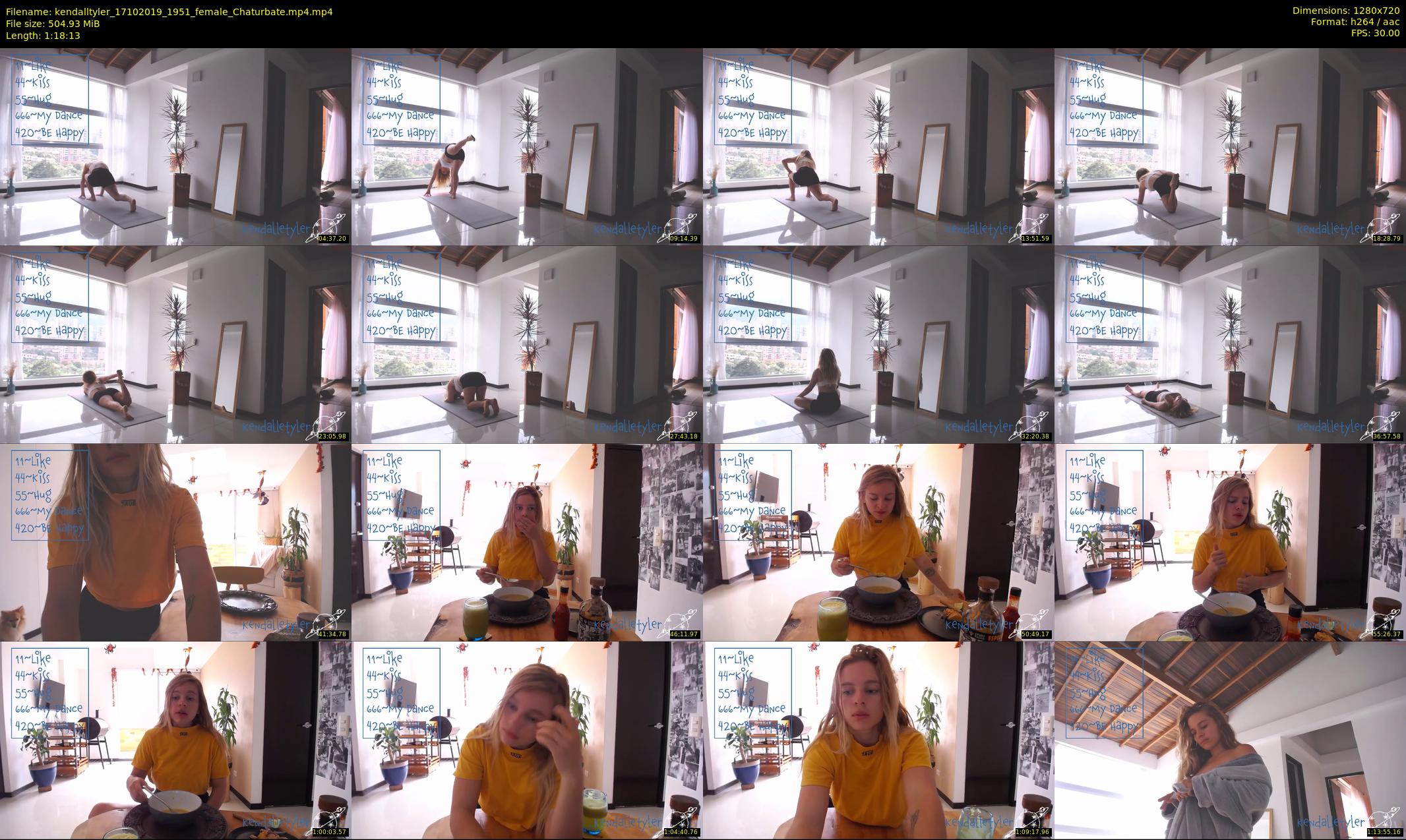 kendalltyler — 79 minute Chaturbate female cam show recording, 720p, Oct 17, 2019