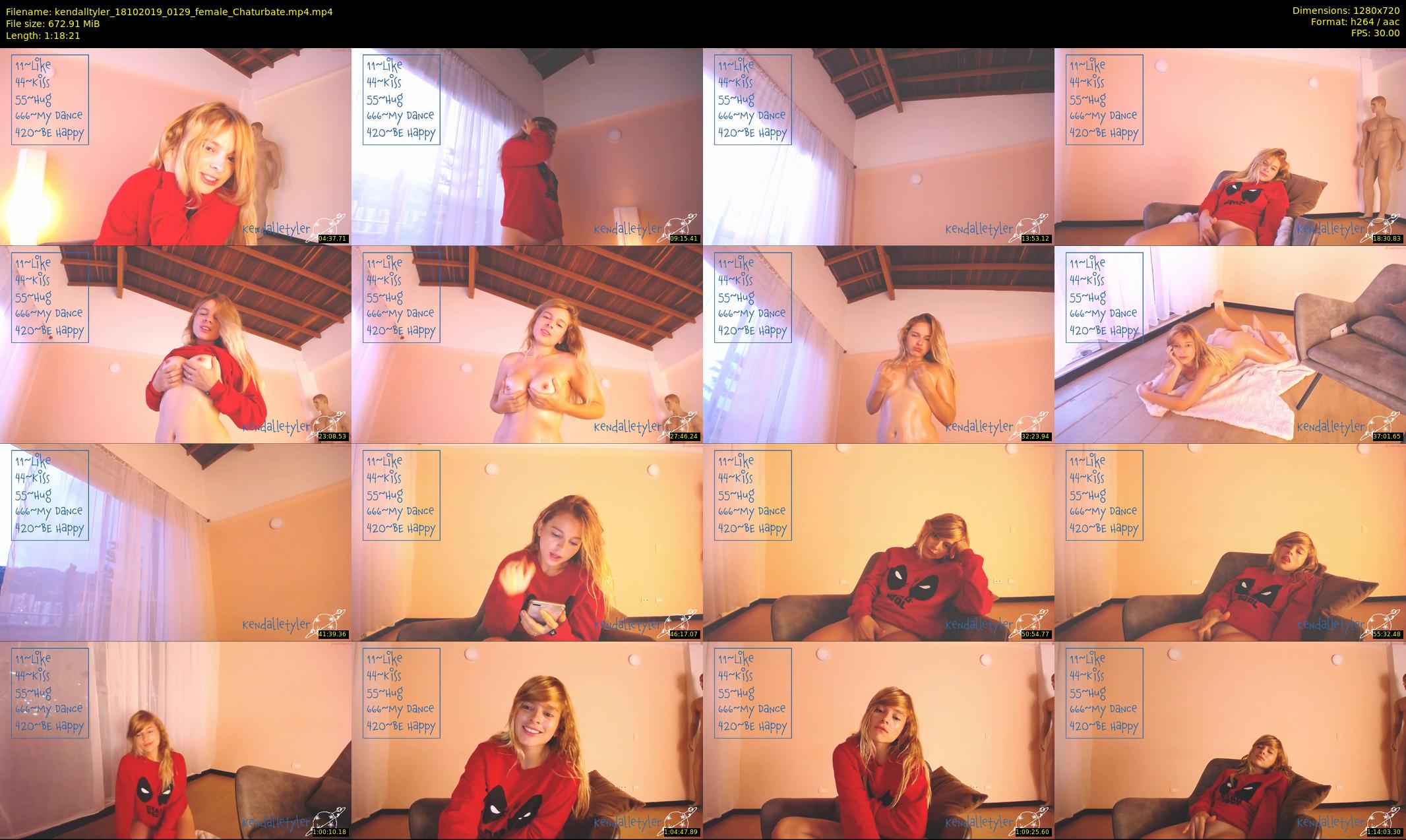 kendalltyler — 79 minute Chaturbate female cam show recording, 720p, Oct 18, 2019