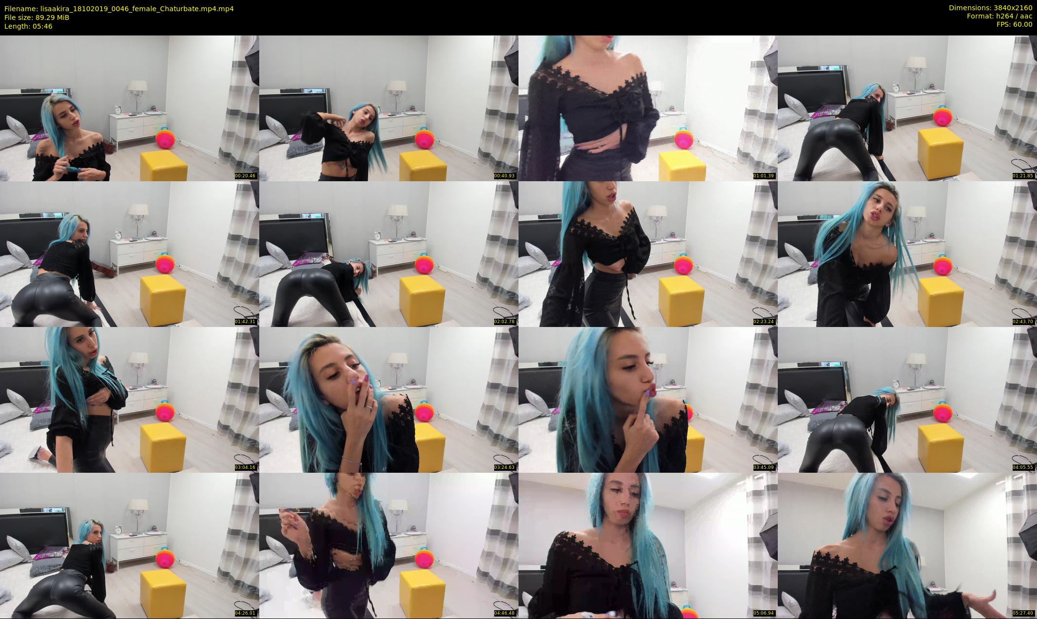 lisaakira — 6 minute Chaturbate female cam show recording, 4K, Oct 18, 2019