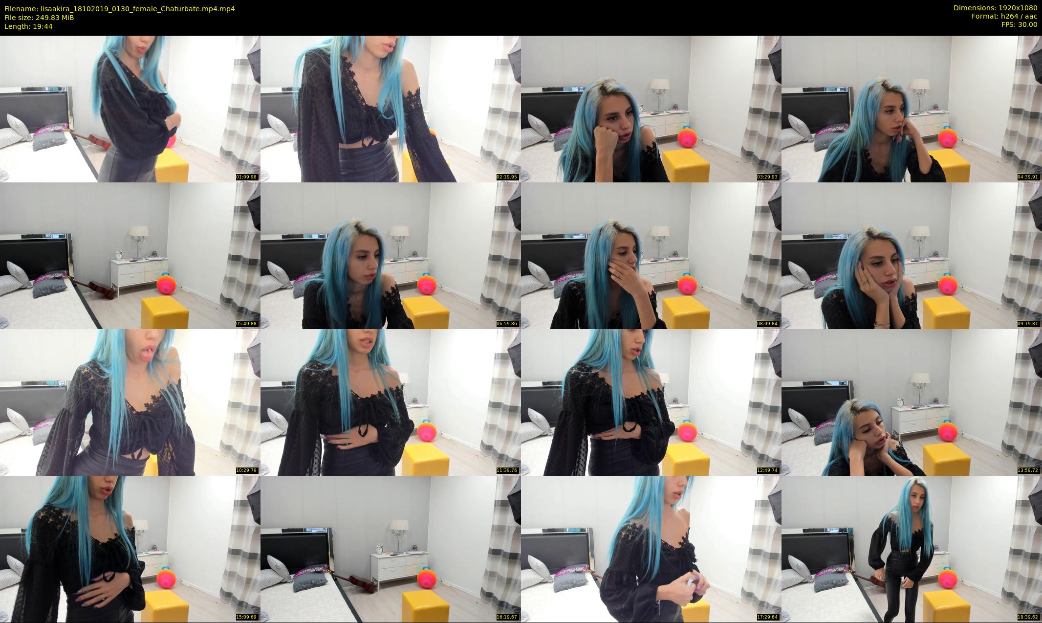 lisaakira — 20 minute Chaturbate female cam show recording, 1080p, Oct 18, 2019