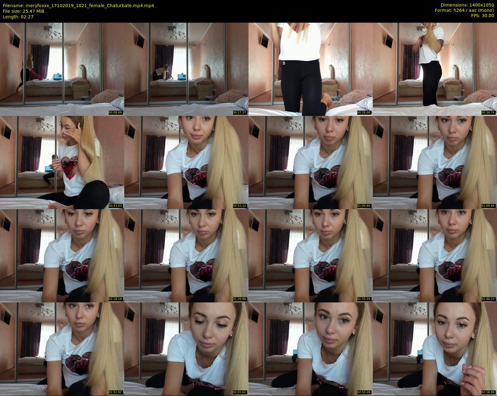meryfoxxx — 3 minute Chaturbate female cam show recording, 720p, Oct 17, 2019