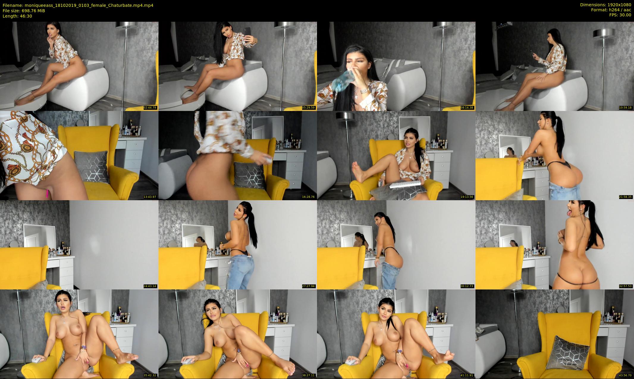 moniqueeass — 47 minute Chaturbate female cam show recording, 1080p, Oct 18, 2019