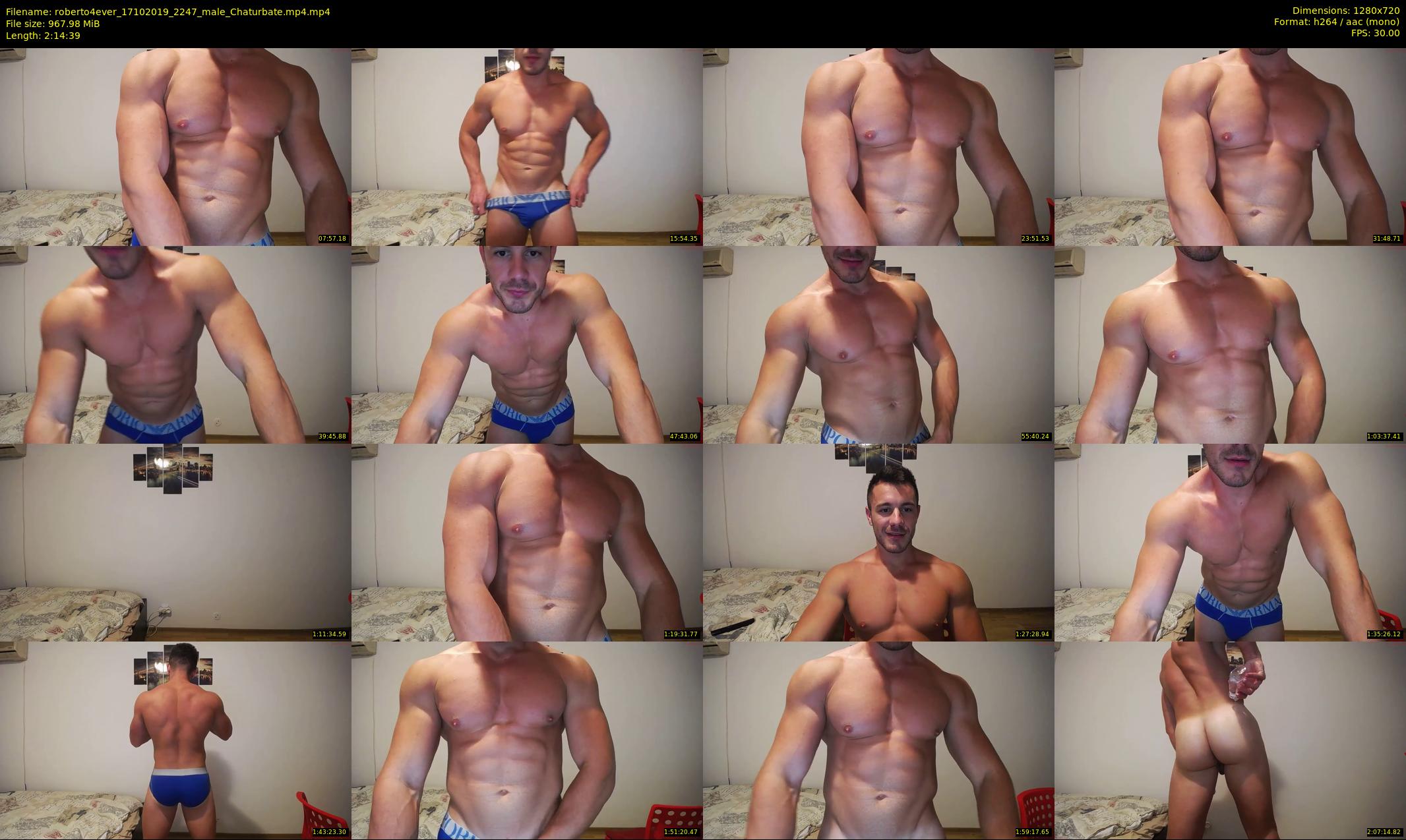 roberto4ever — 135 minute Chaturbate male cam show recording, 720p, Oct 17, 2019