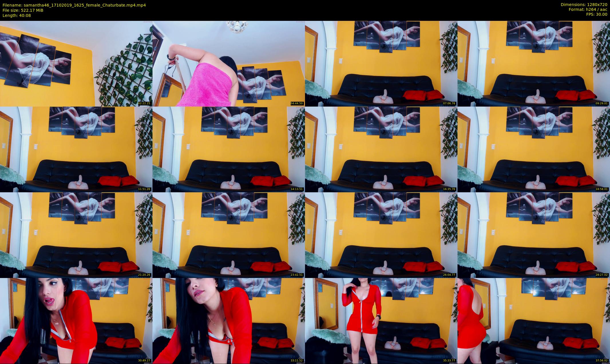 samantha46 — 41 minute Chaturbate female cam show recording, 720p, Oct 17, 2019