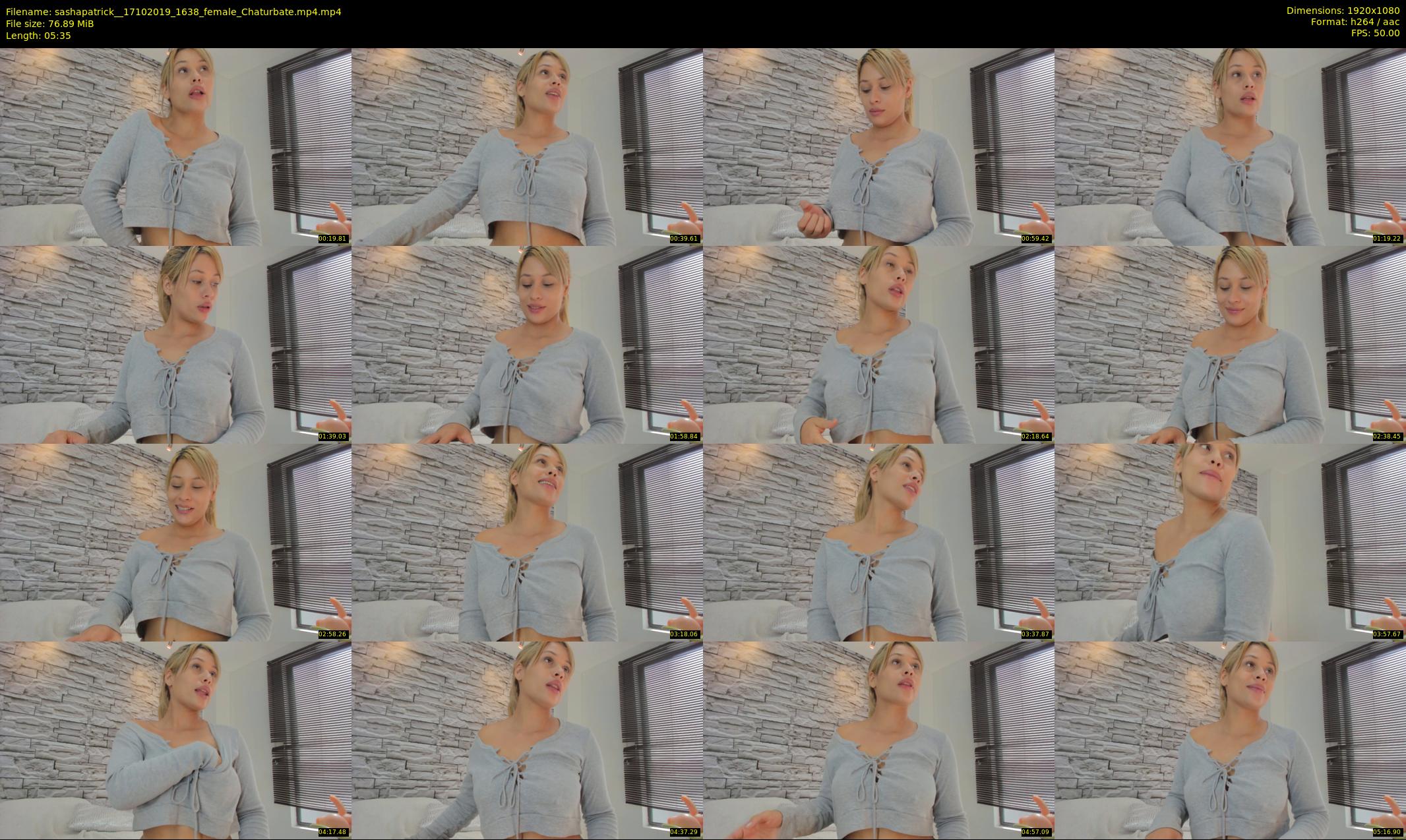 sashapatrick_ — 6 minute Chaturbate female cam show recording, 1080p, Oct 17, 2019