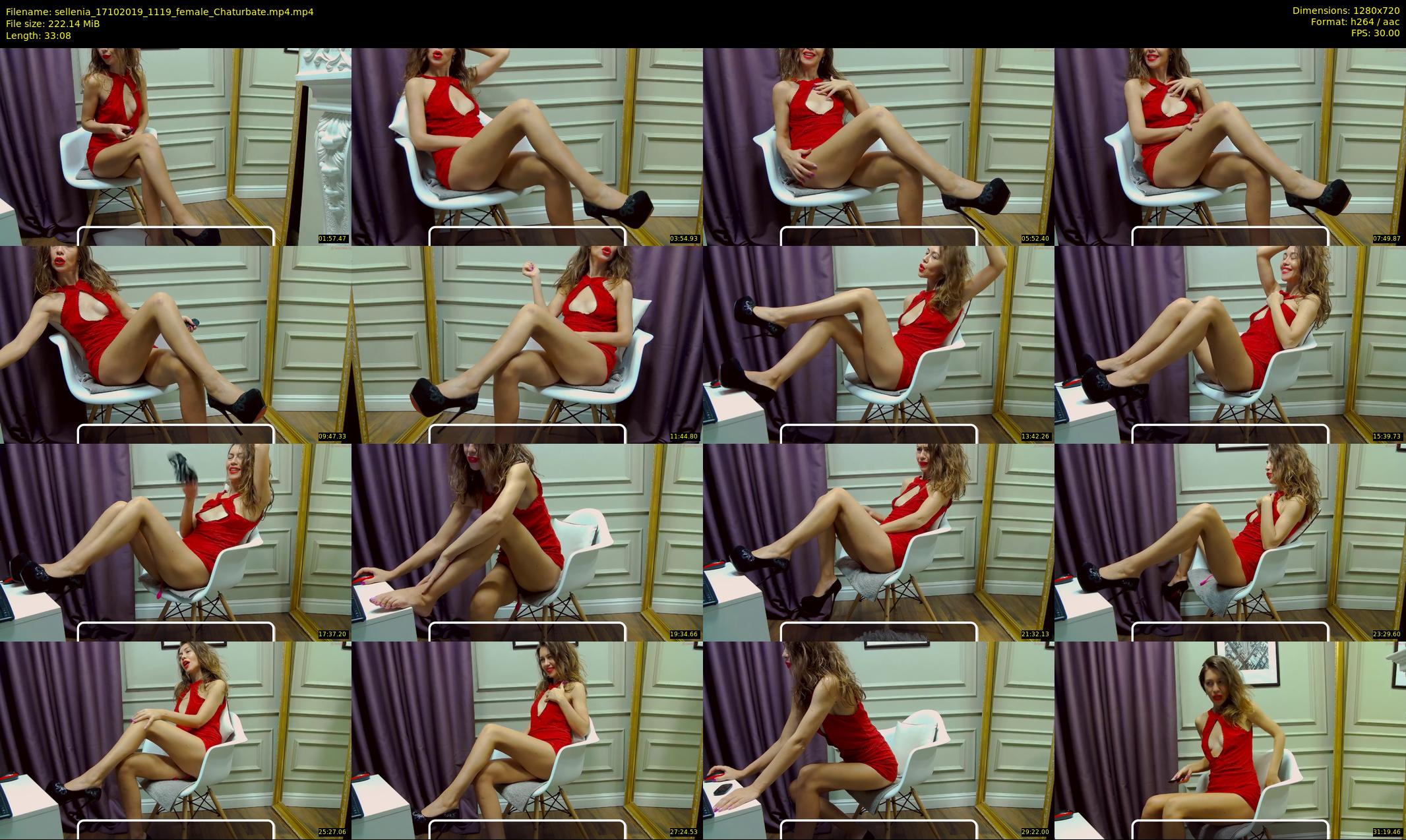 sellenia — 34 minute Chaturbate female cam show recording, 720p, Oct 17, 2019