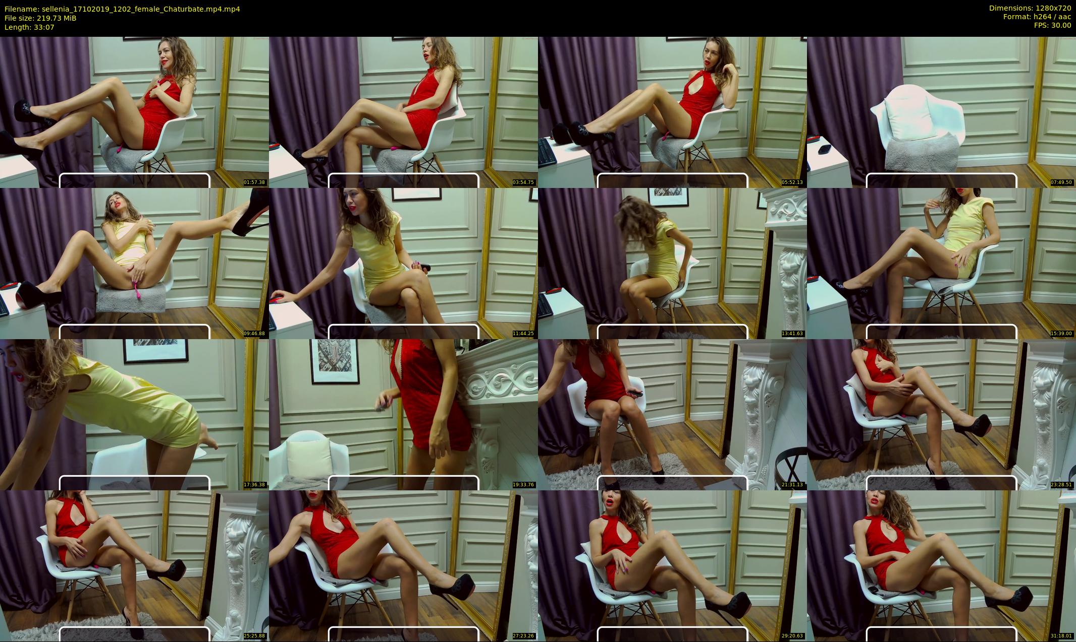 sellenia — 34 minute Chaturbate female cam show recording, 720p, Oct 17, 2019