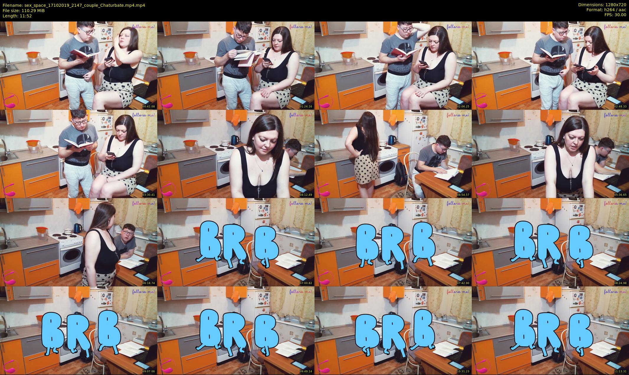 sex_space — 12 minute Chaturbate couple cam show recording, 720p, Oct 17, 2019