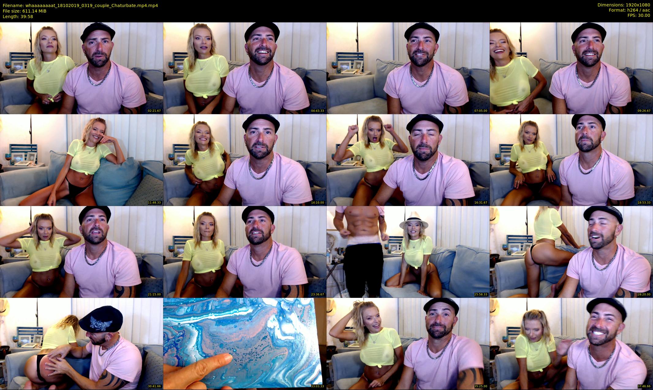 whaaaaaaaat — 40 minute Chaturbate couple cam show recording, 1080p, Oct 18, 2019