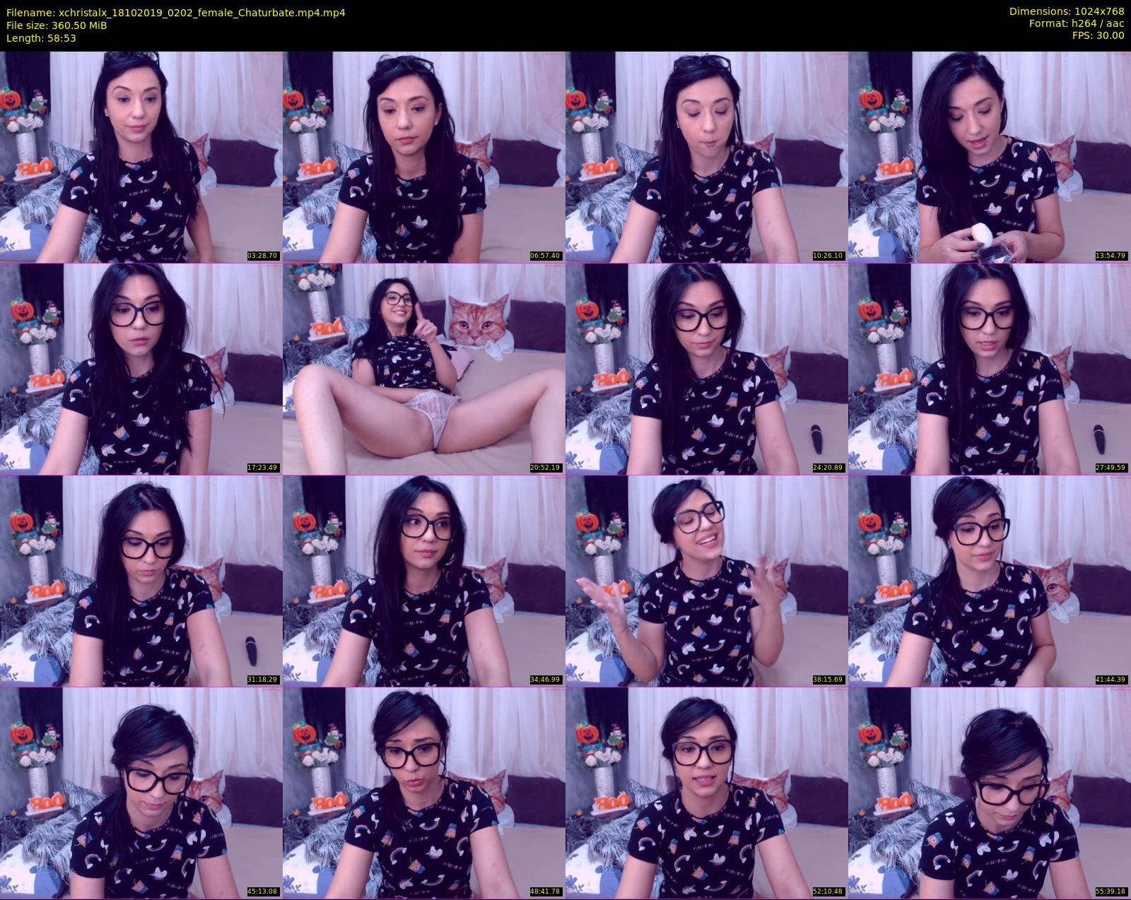 xchristalx — 59 minute Chaturbate female cam show recording, 720p, Oct 18, 2019