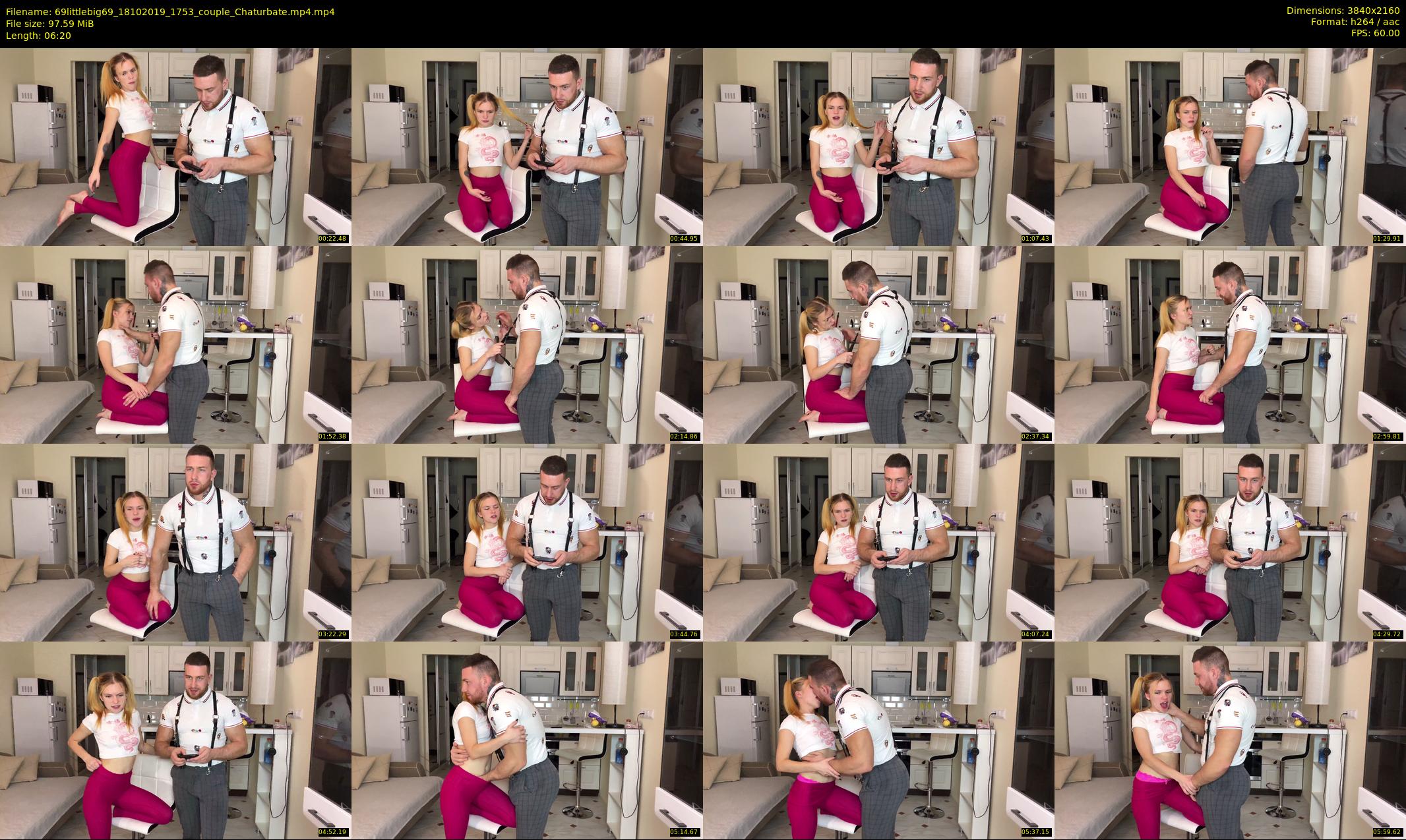 69littlebig69 — 7 minute Chaturbate couple cam show recording, 4K, Oct 18, 2019