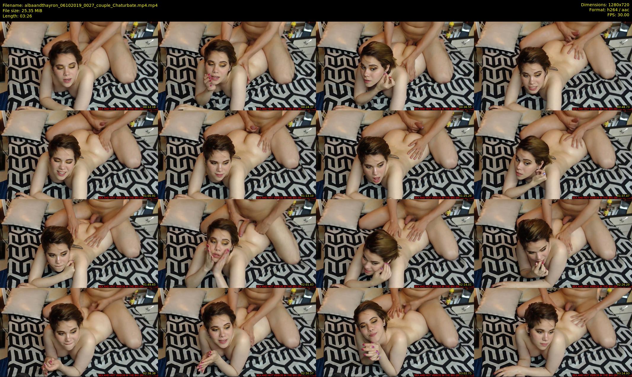 albaandthayron — 4 minute Chaturbate couple cam show recording, 720p, Oct 6, 2019