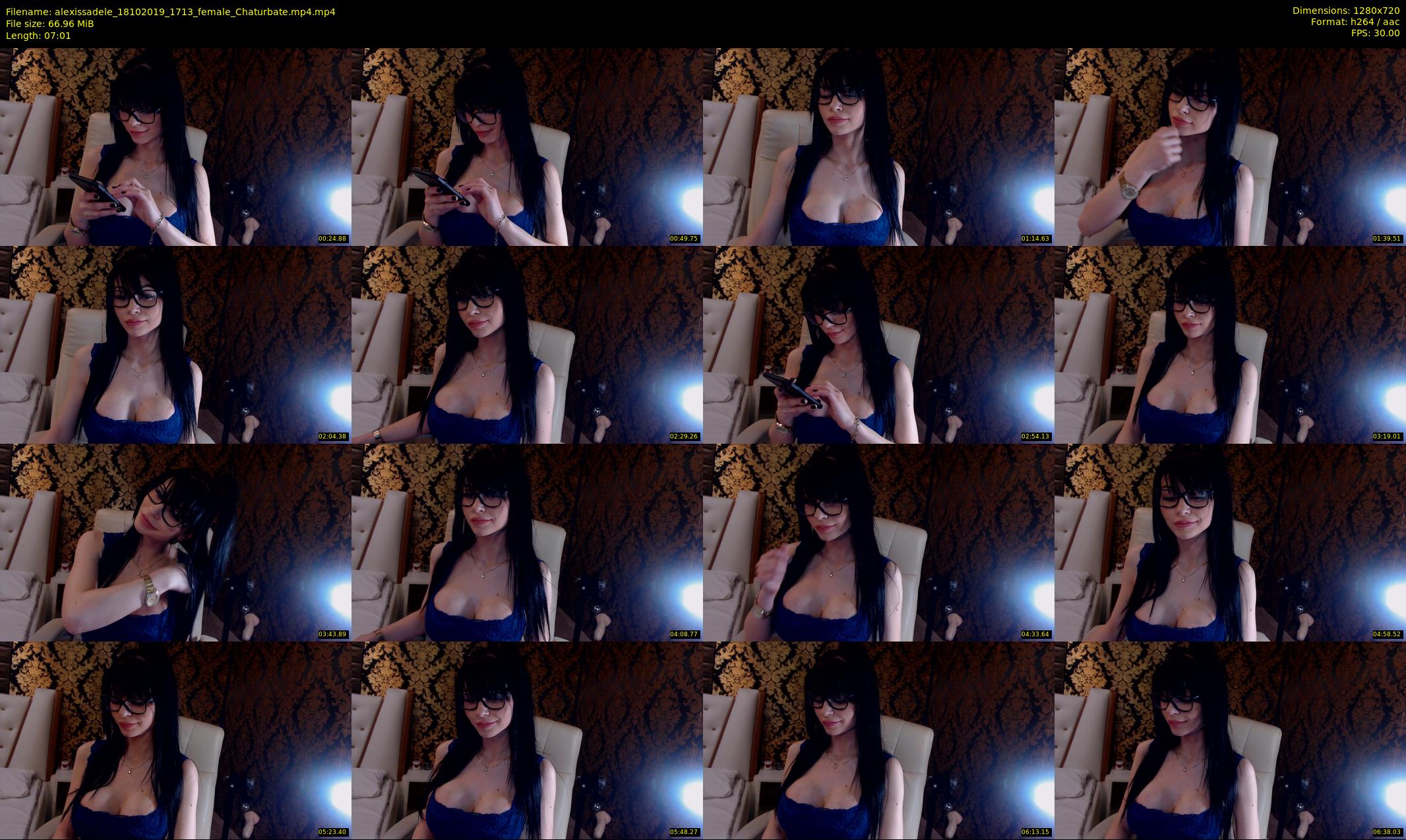 alexissadele — 8 minute Chaturbate female cam show recording, 720p, Oct 18, 2019