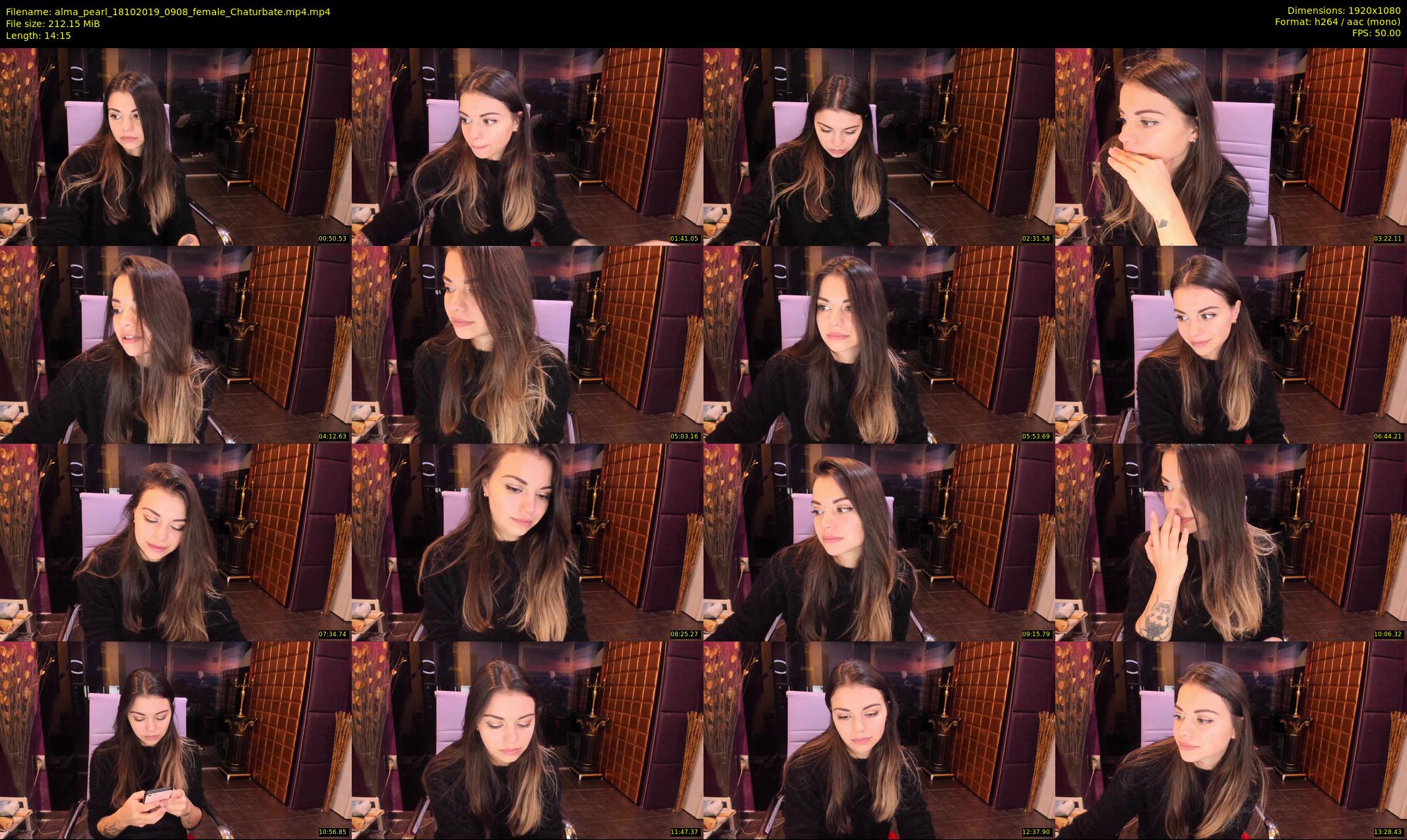 alma_pearl — 15 minute Chaturbate female cam show recording, 1080p, Oct 18, 2019