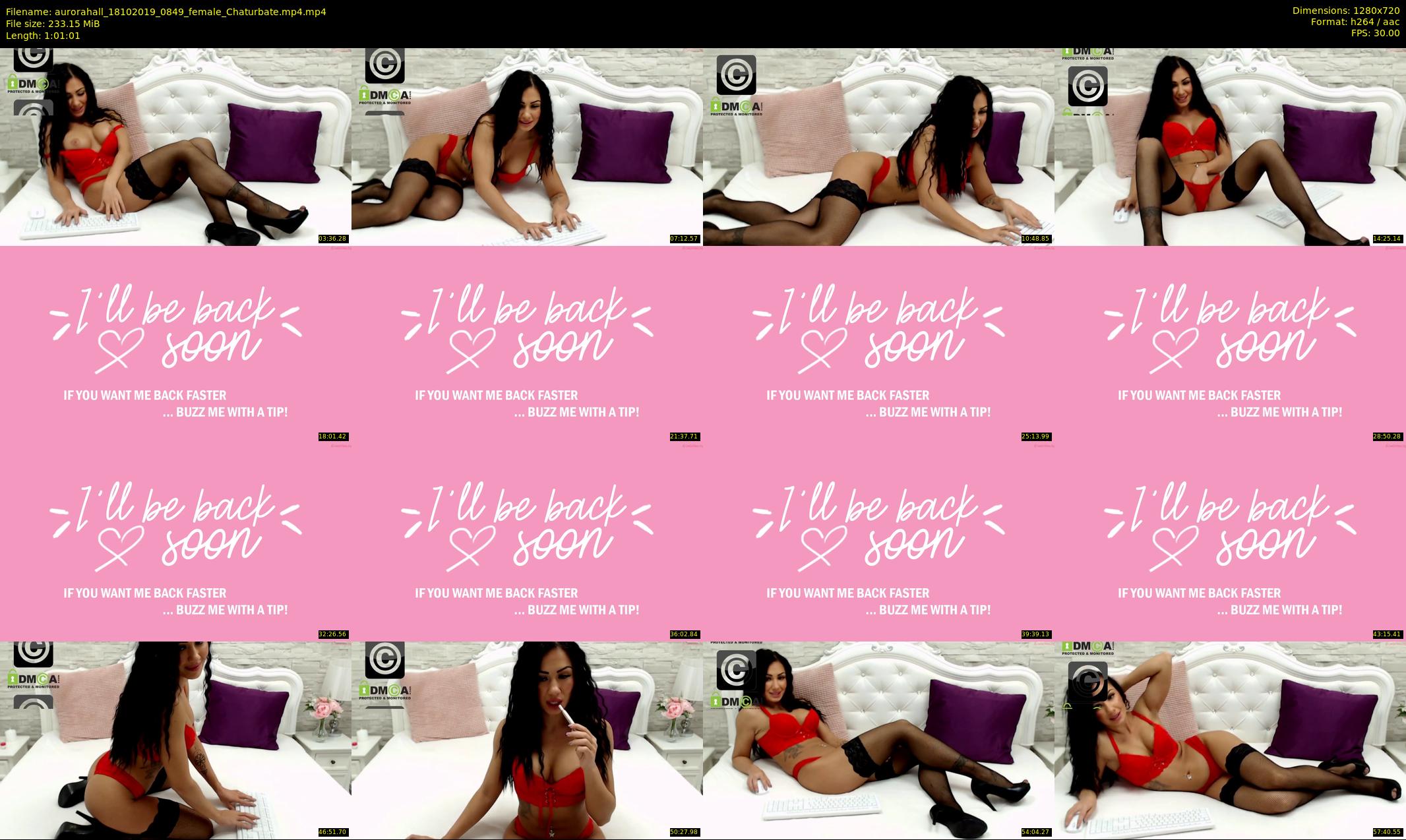 aurorahall — 62 minute Chaturbate female cam show recording, 720p, Oct 18, 2019
