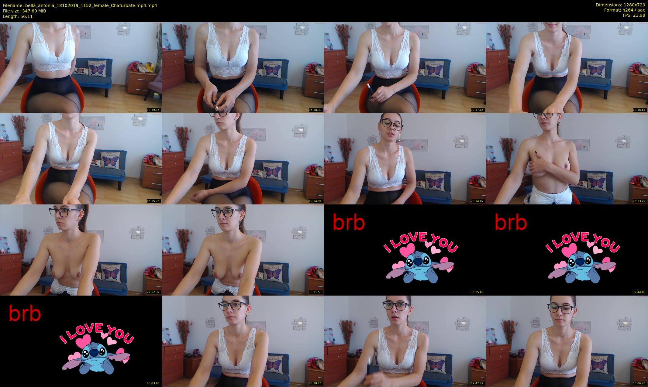 bella_antonia — 57 minute Chaturbate female cam show recording, 720p, Oct 18, 2019