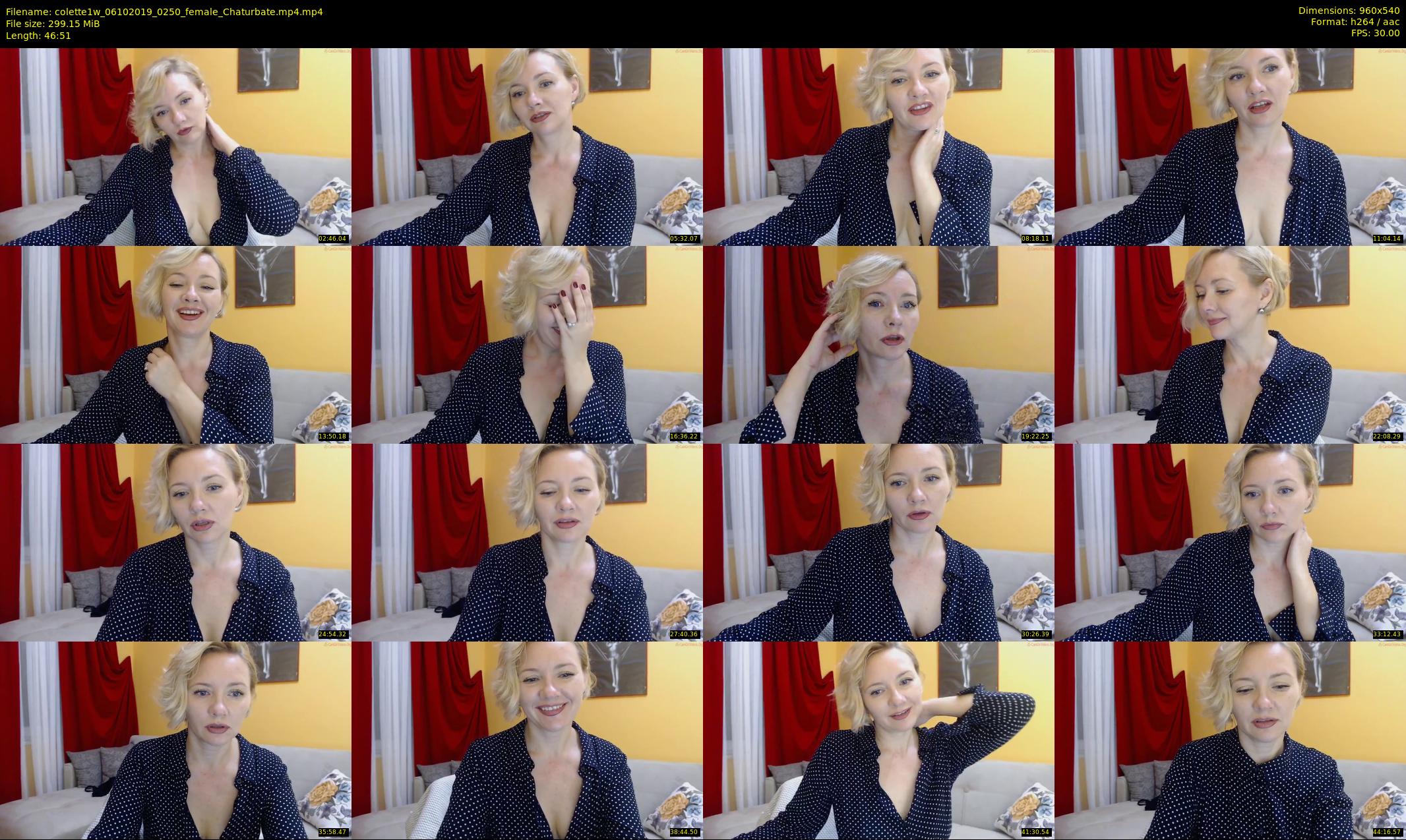 colette1w — 47 minute Chaturbate female cam show recording, 480p, Oct 6, 2019
