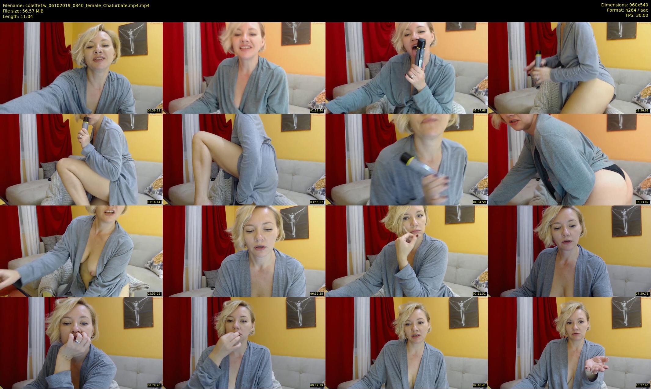colette1w — 12 minute Chaturbate female cam show recording, 480p, Oct 6, 2019