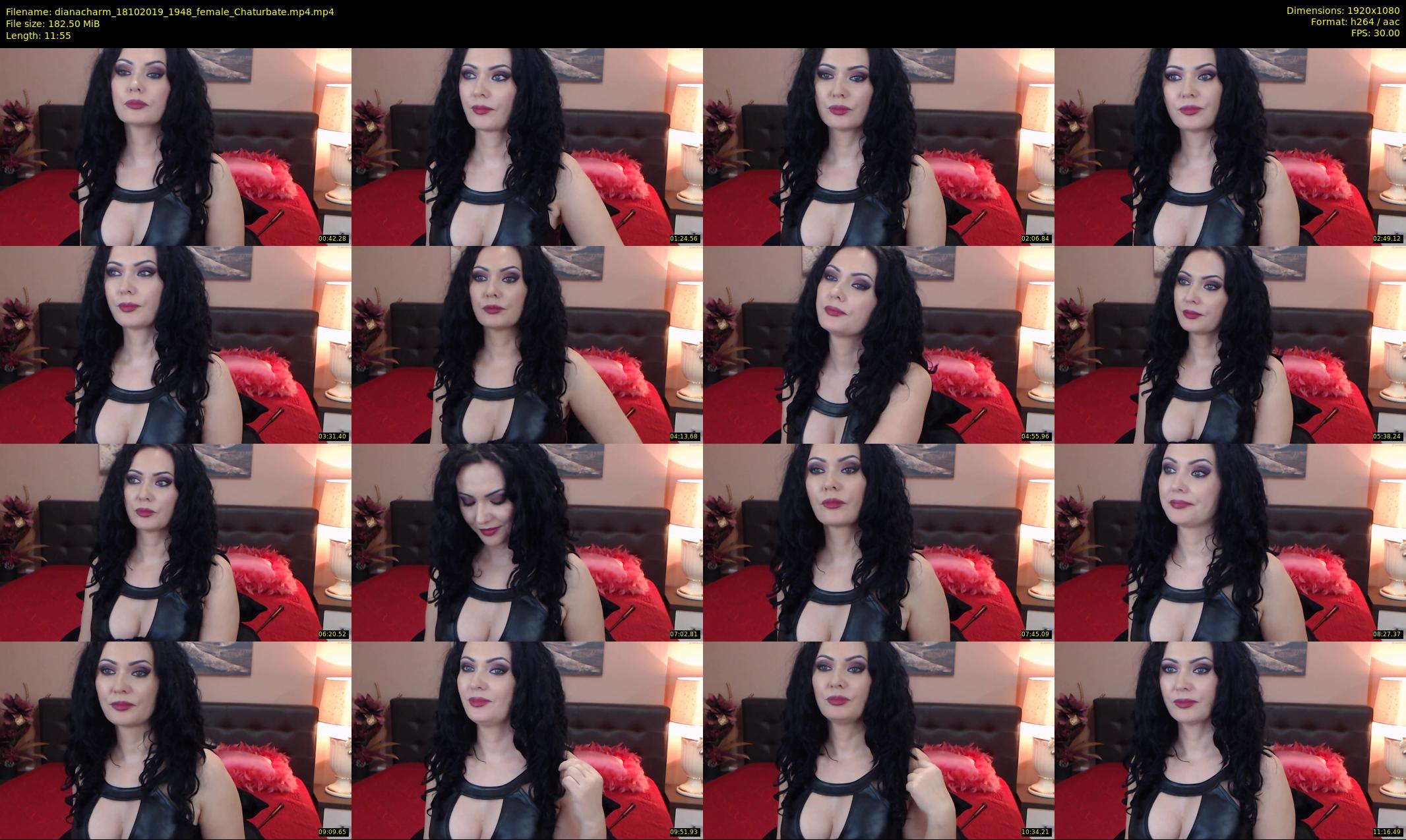 dianacharm — 12 minute Chaturbate female cam show recording, 1080p, Oct 18, 2019