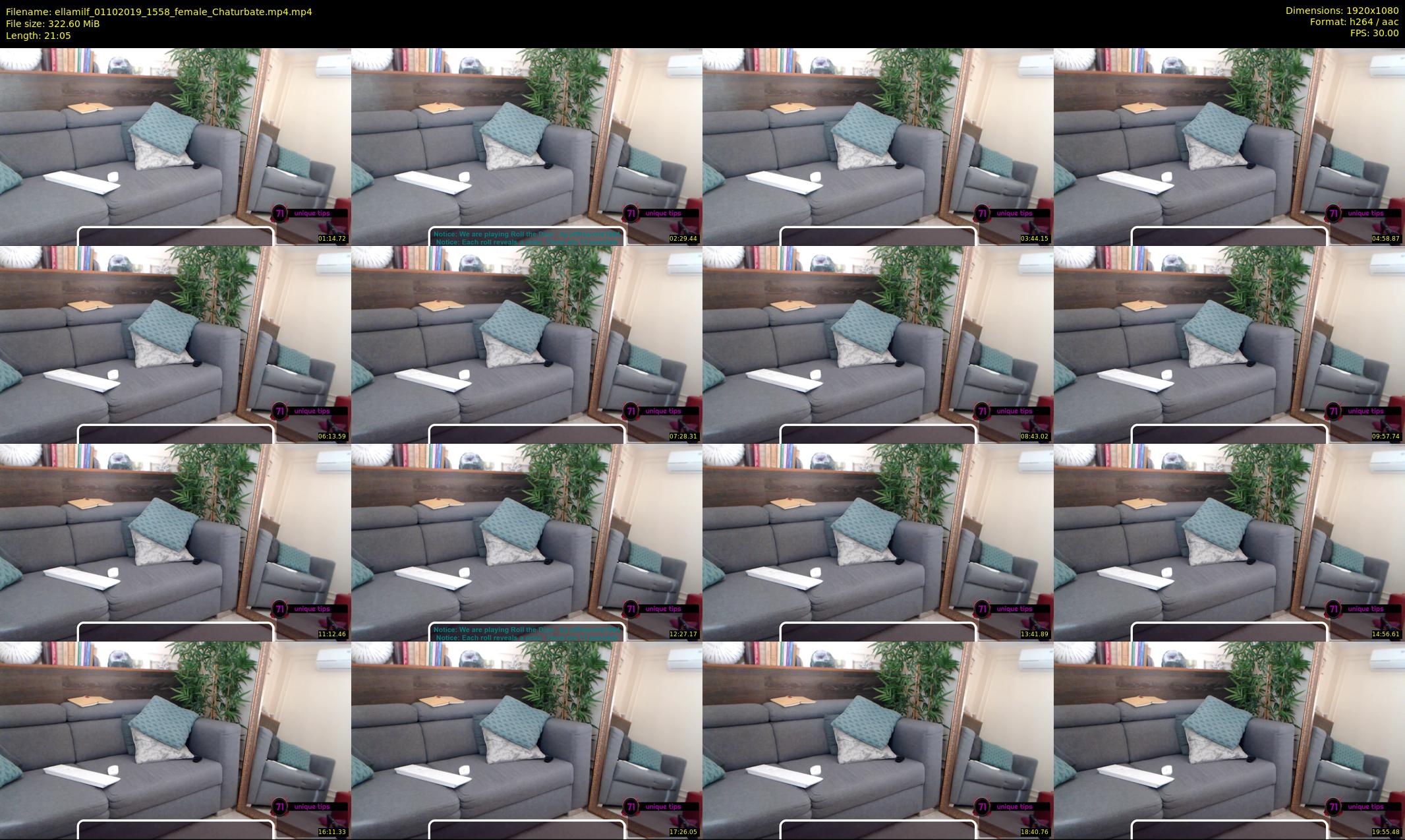 ellamilf — 22 minute Chaturbate female cam show recording, 1080p, Oct 1, 2019