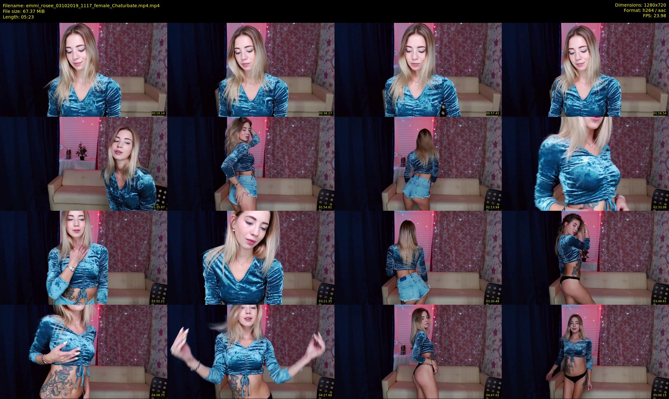 emmi_rosee — 6 minute Chaturbate female cam show recording, 720p, Oct 3, 2019