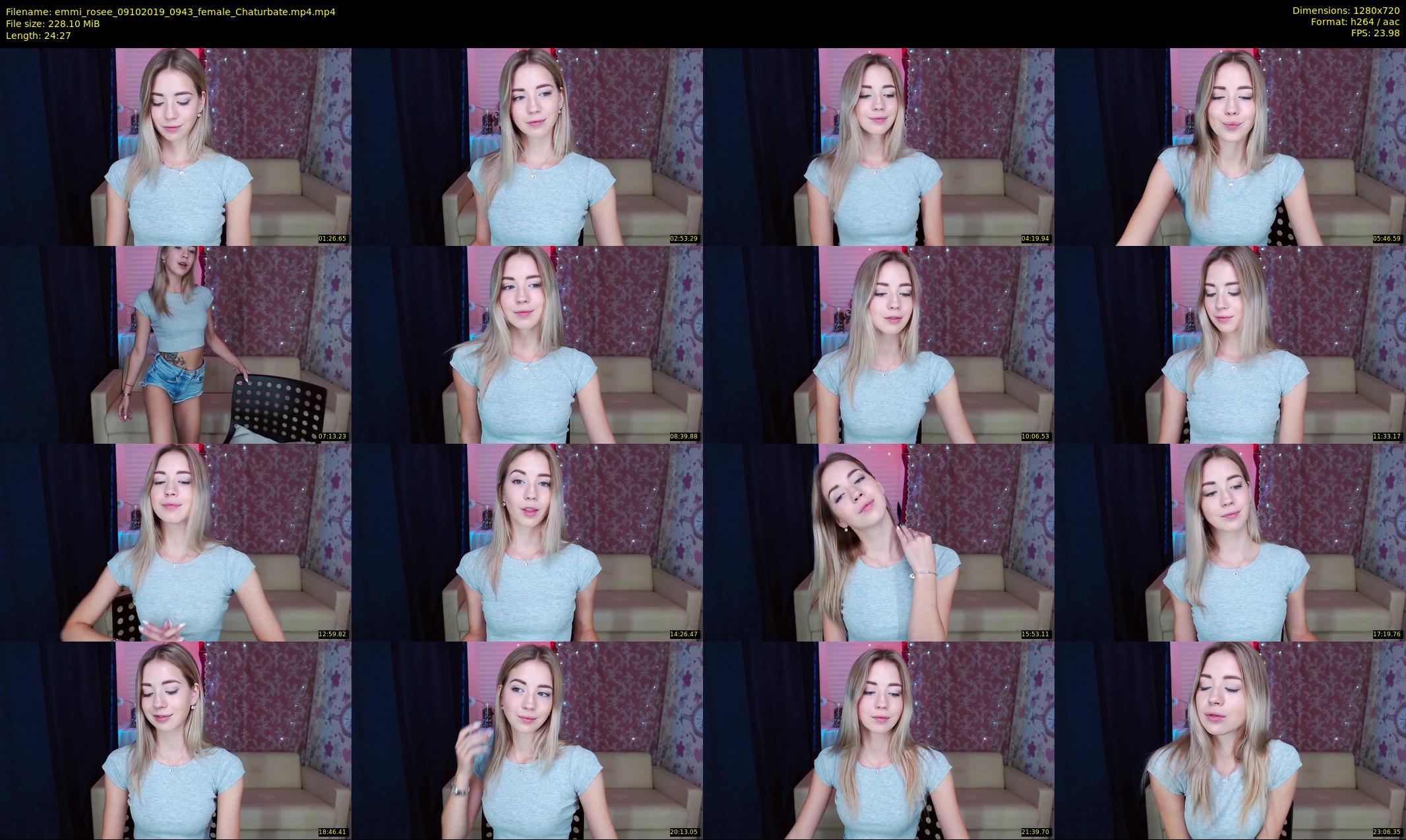 emmi_rosee — 25 minute Chaturbate female cam show recording, 720p, Oct 9, 2019