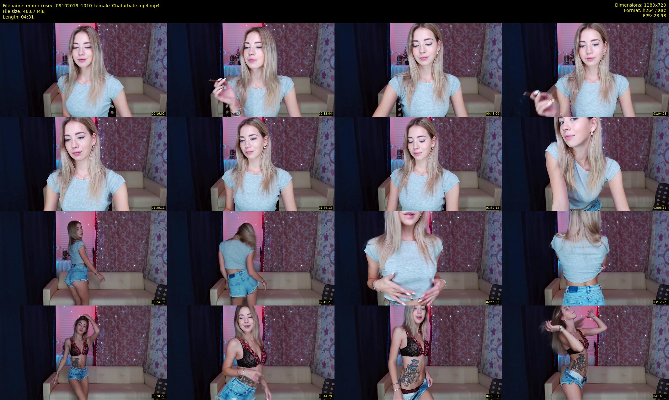 emmi_rosee — 5 minute Chaturbate female cam show recording, 720p, Oct 9, 2019