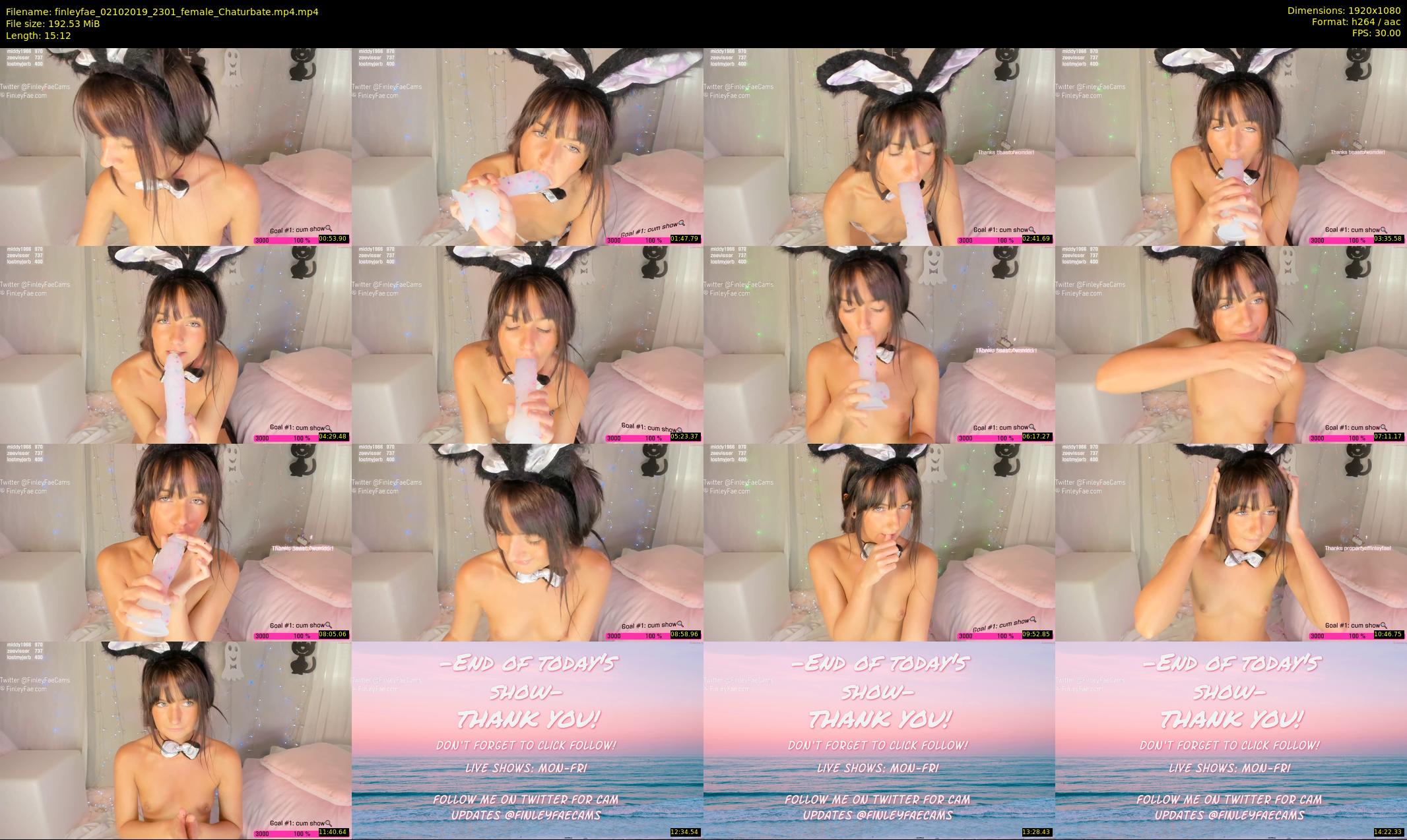 finleyfae — 16 minute Chaturbate female cam show recording, 1080p, Oct 2, 2019
