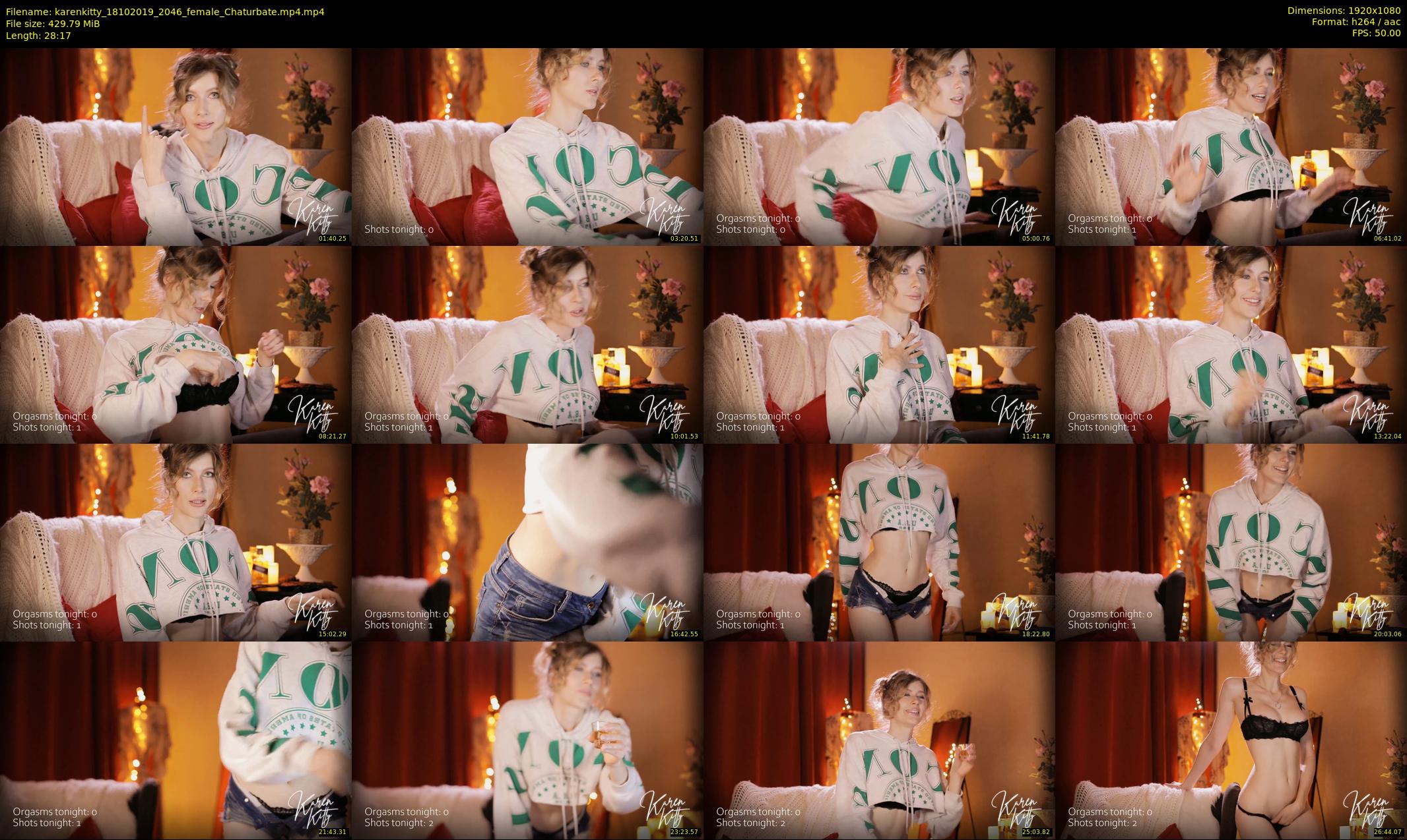 karenkitty — 29 minute Chaturbate female cam show recording, 1080p, Oct 18, 2019