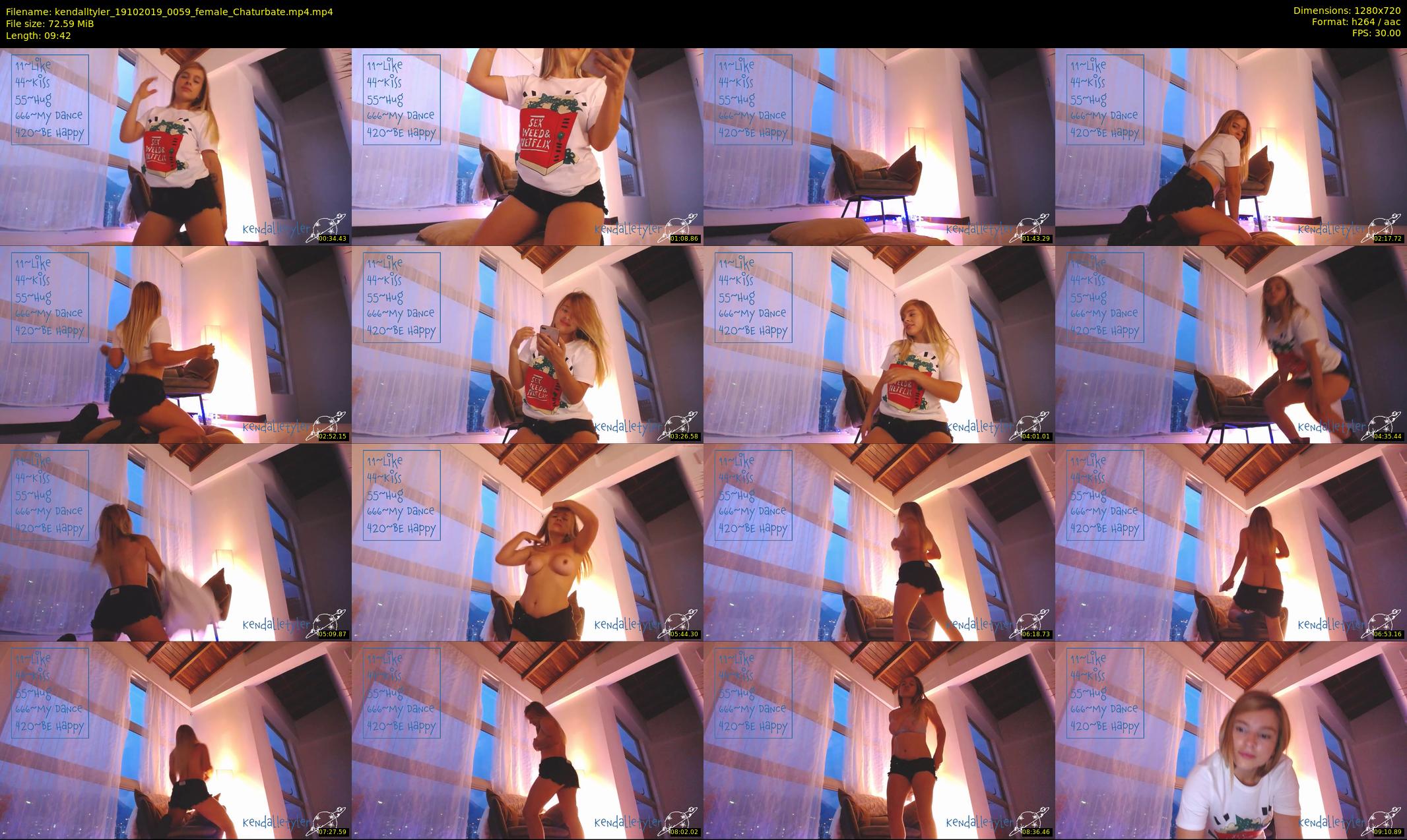 kendalltyler — 10 minute Chaturbate female cam show recording, 720p, Oct 19, 2019