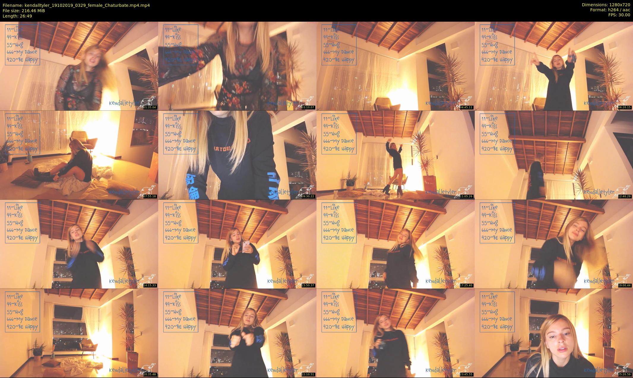 kendalltyler — 27 minute Chaturbate female cam show recording, 720p, Oct 19, 2019