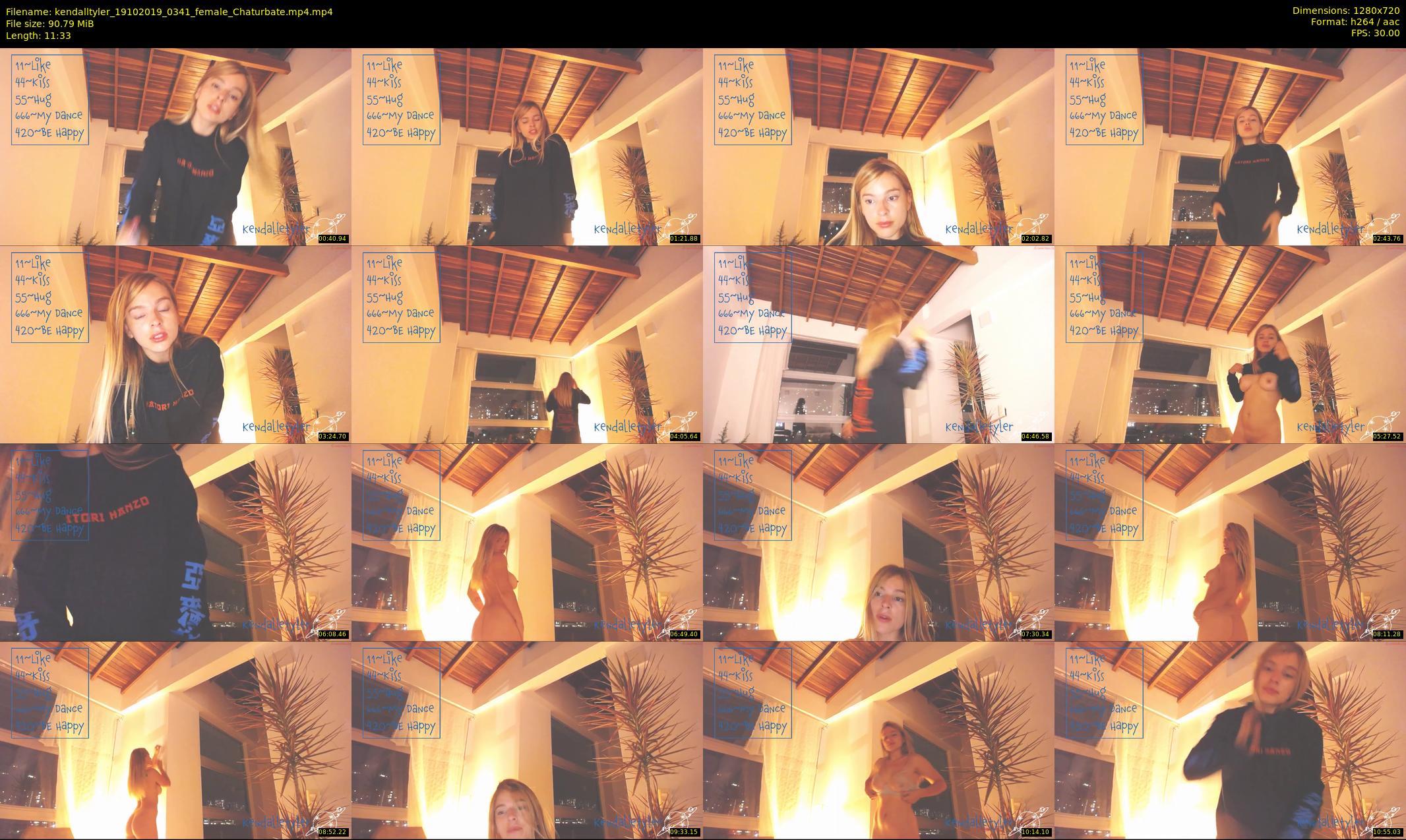 kendalltyler — 12 minute Chaturbate female cam show recording, 720p, Oct 19, 2019