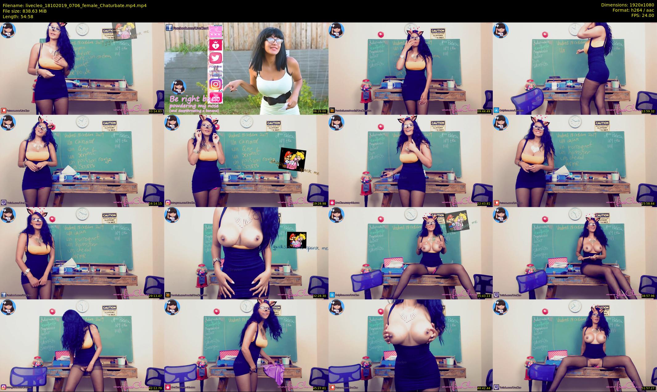 livecleo — 55 minute Chaturbate female cam show recording, 1080p, Oct 18, 2019