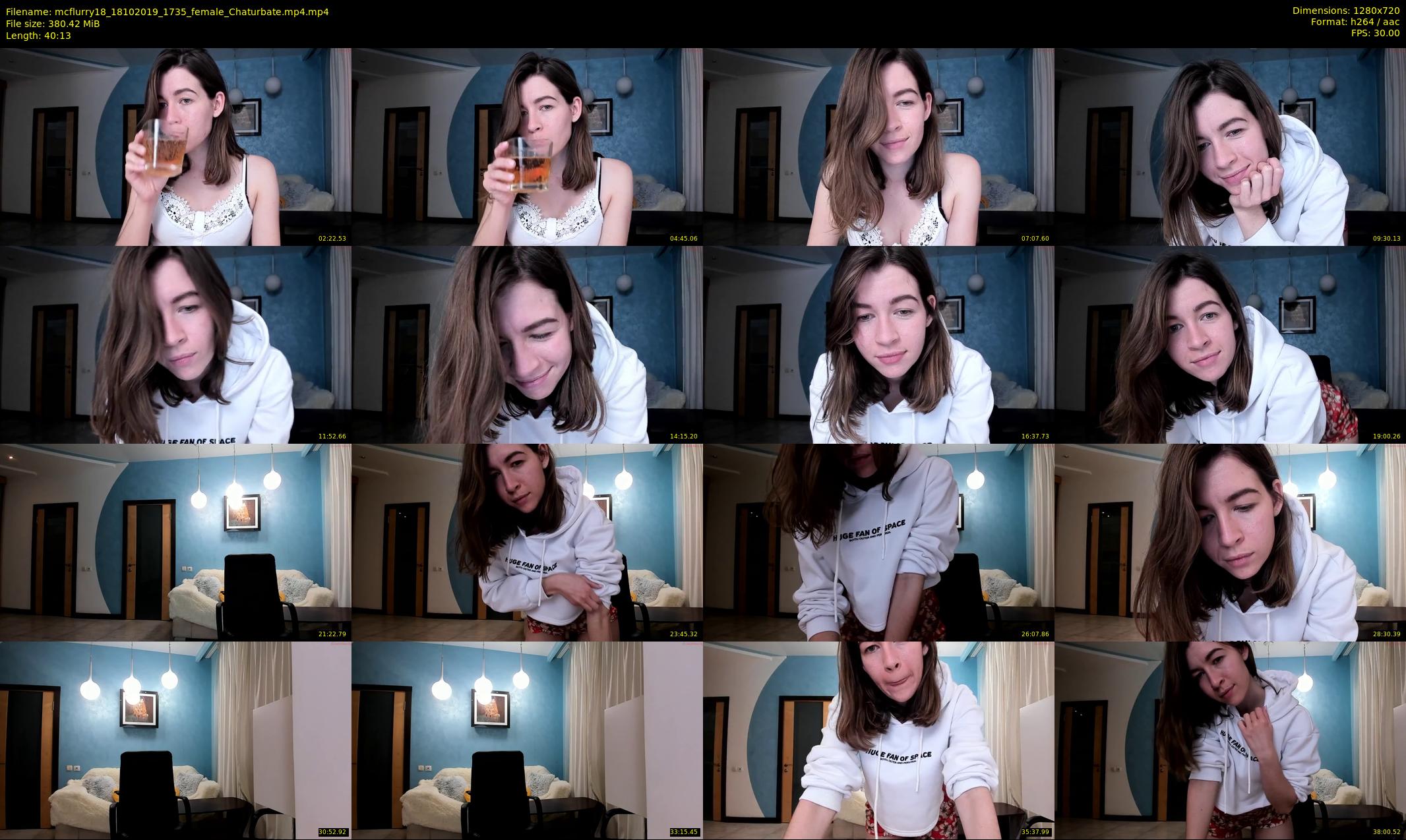 mcflurry18 — 41 minute Chaturbate female cam show recording, 720p, Oct 18, 2019