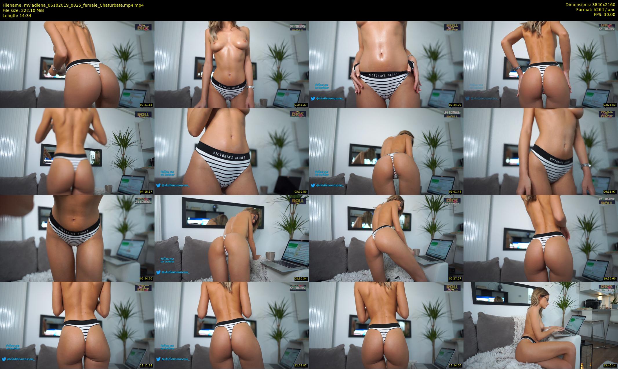 mvladlena — 15 minute Chaturbate female cam show recording, 4K, Oct 6, 2019
