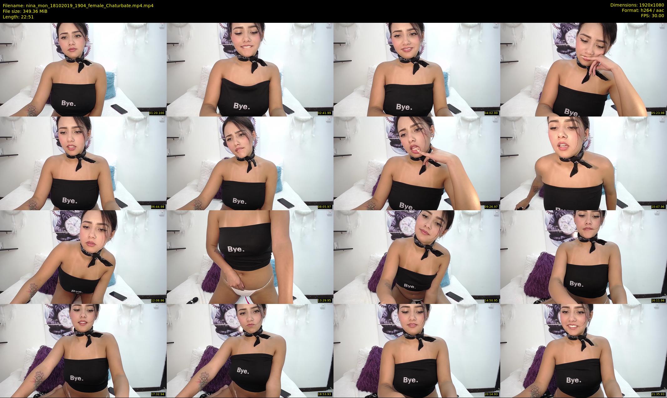 nina_mon — 23 minute Chaturbate female cam show recording, 1080p, Oct 18, 2019