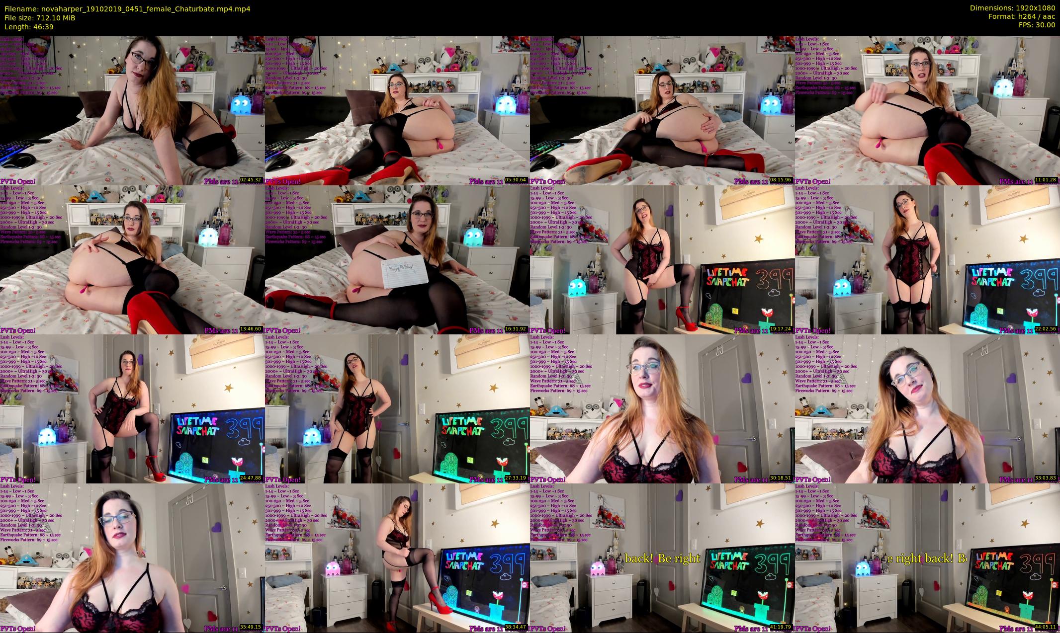 novaharper — 47 minute Chaturbate female cam show recording, 1080p, Oct 19, 2019