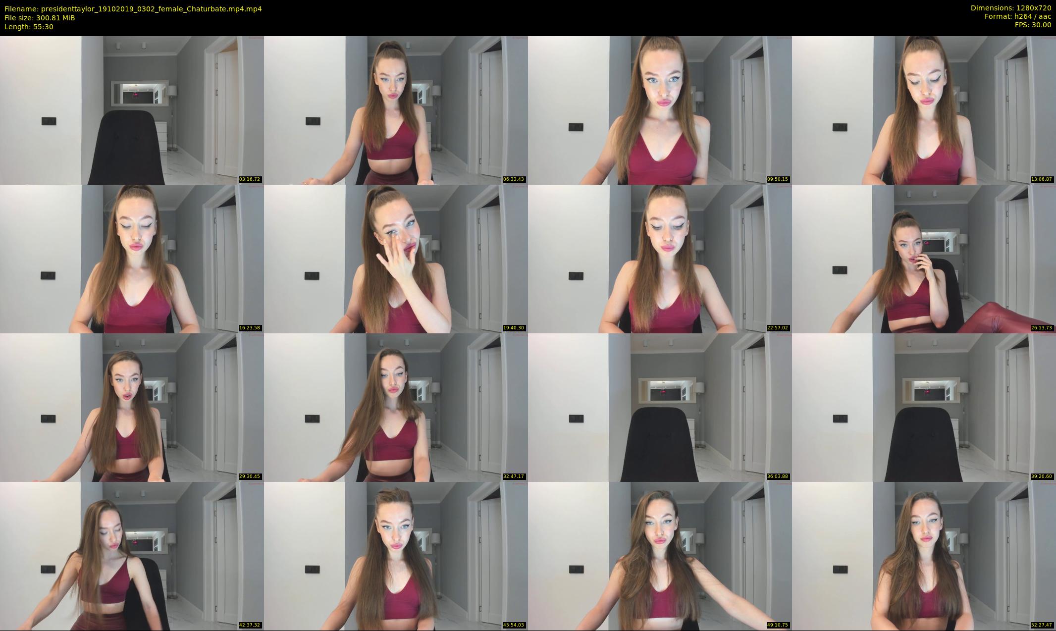presidenttaylor — 56 minute Chaturbate female cam show recording, 720p, Oct 19, 2019