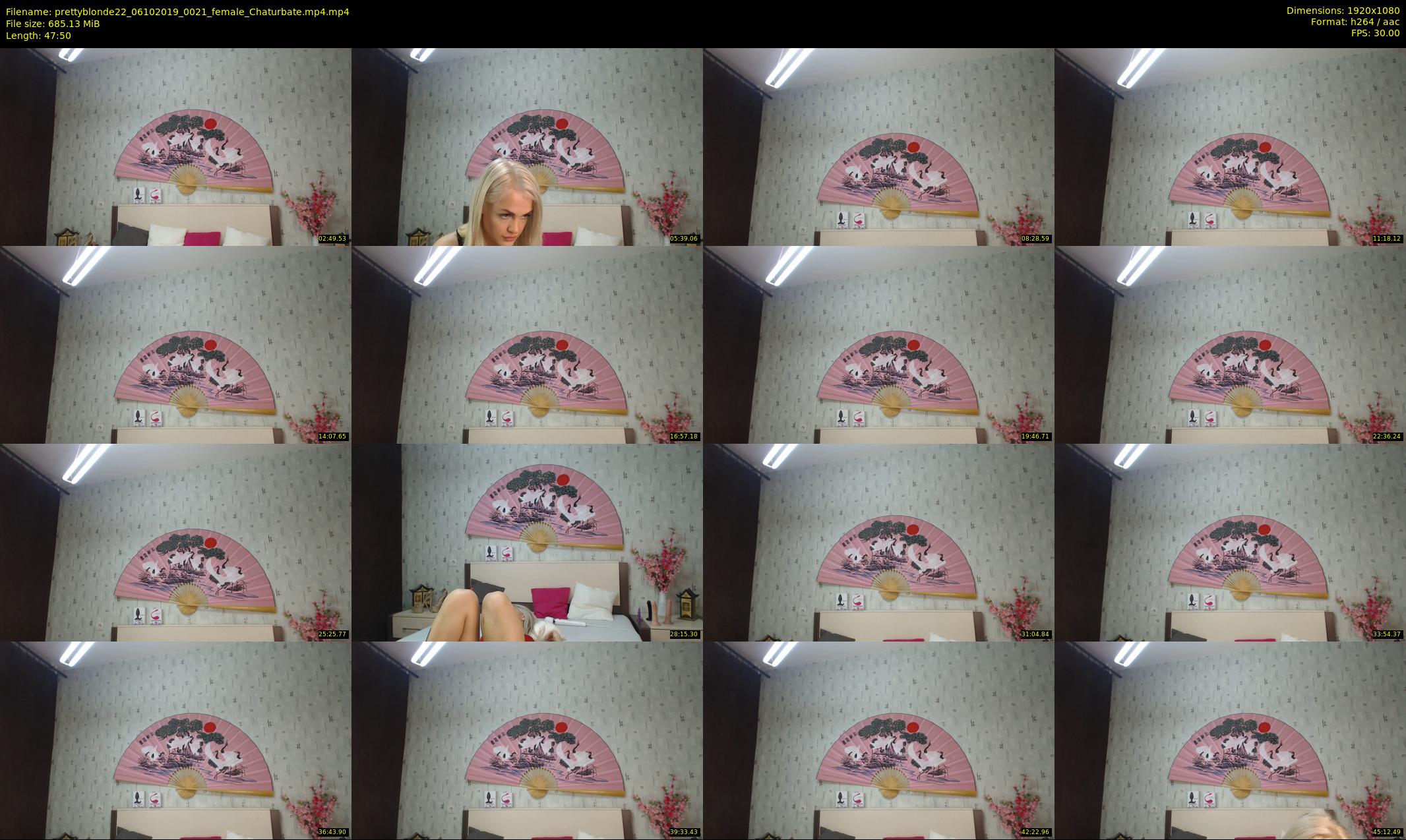 prettyblonde22 — 48 minute Chaturbate female cam show recording, 1080p, Oct 6, 2019